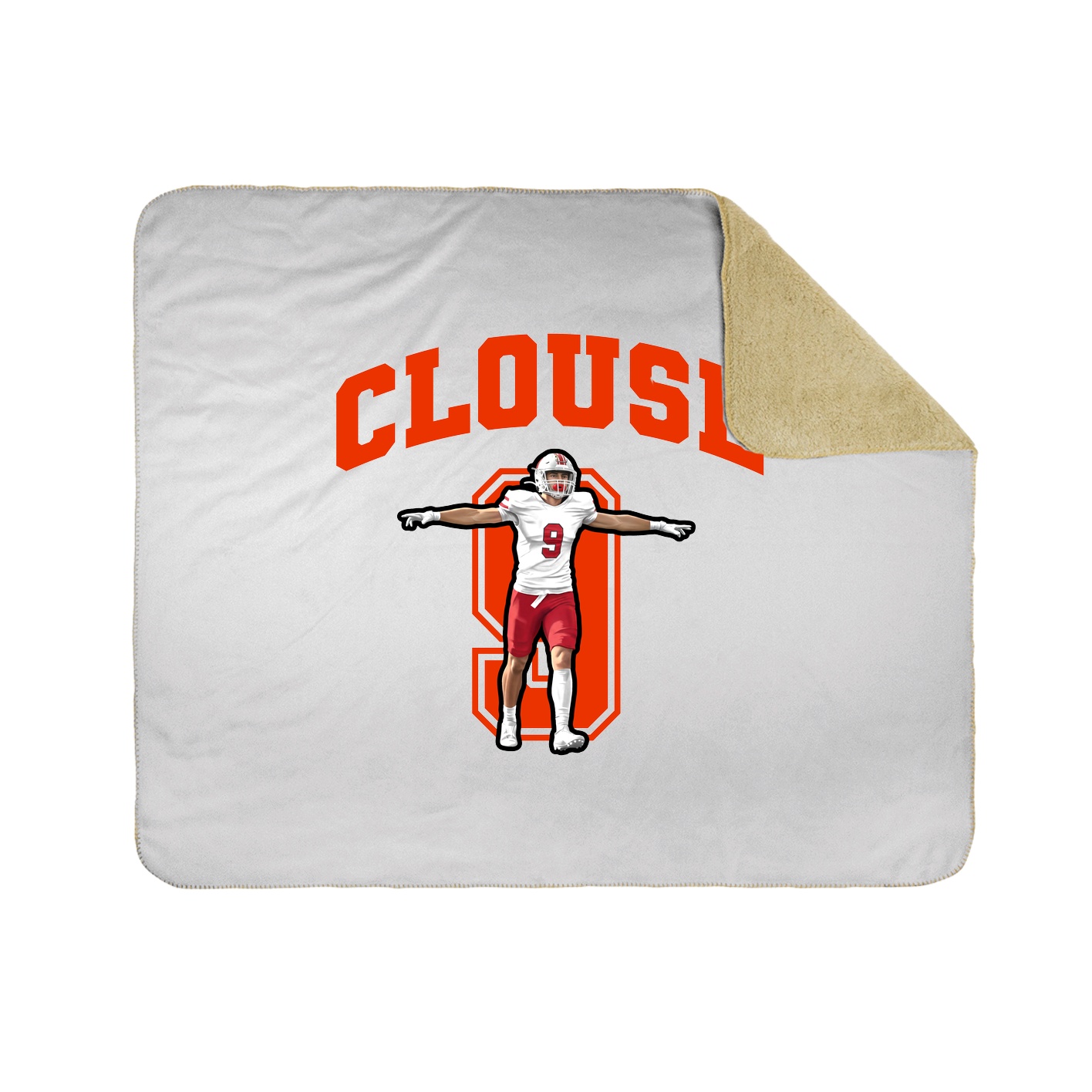 Throw Blanket — Number in White
