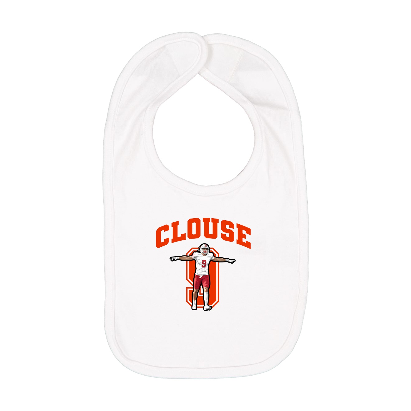 Infant Bib — Number in White