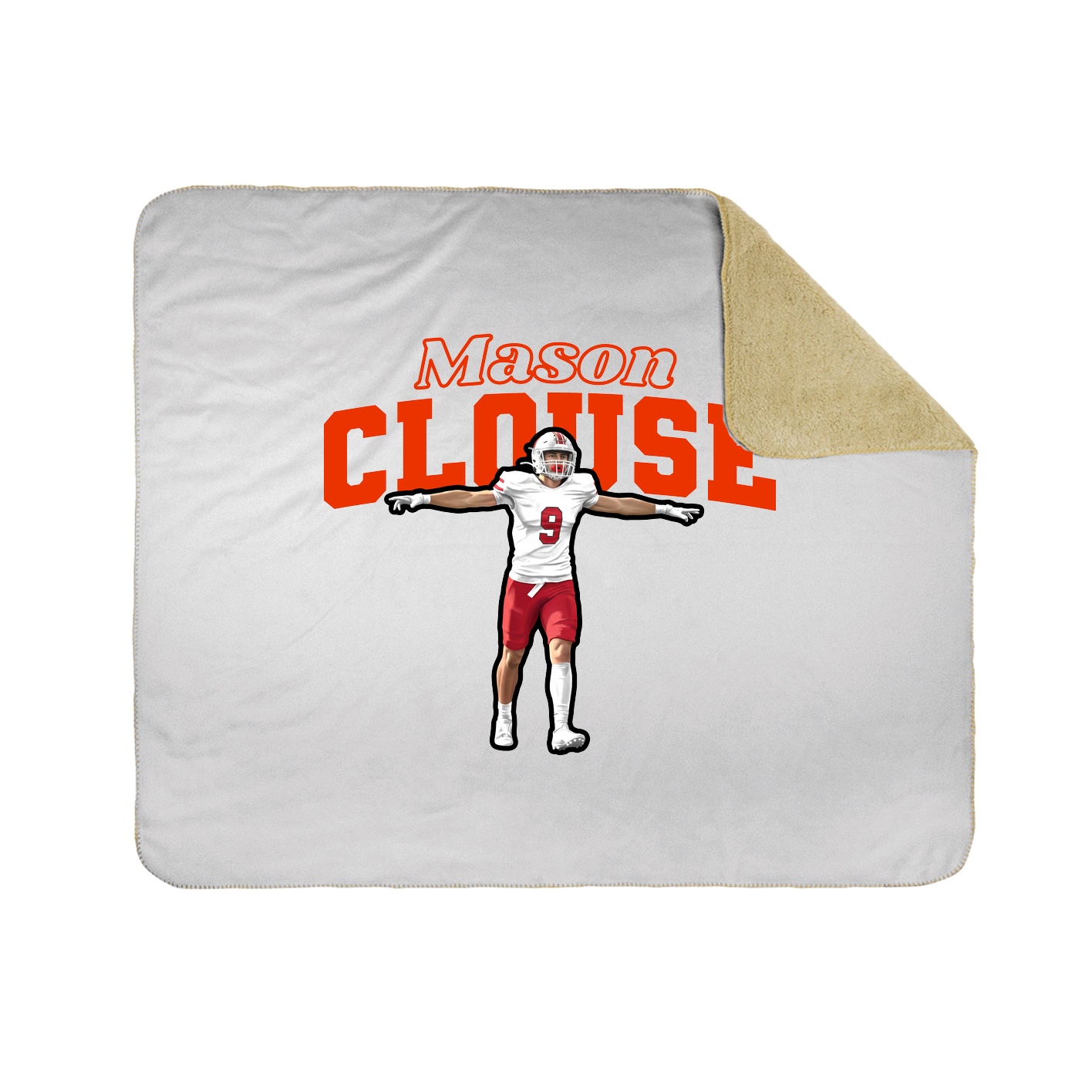 Throw Blanket — Name Arch in White