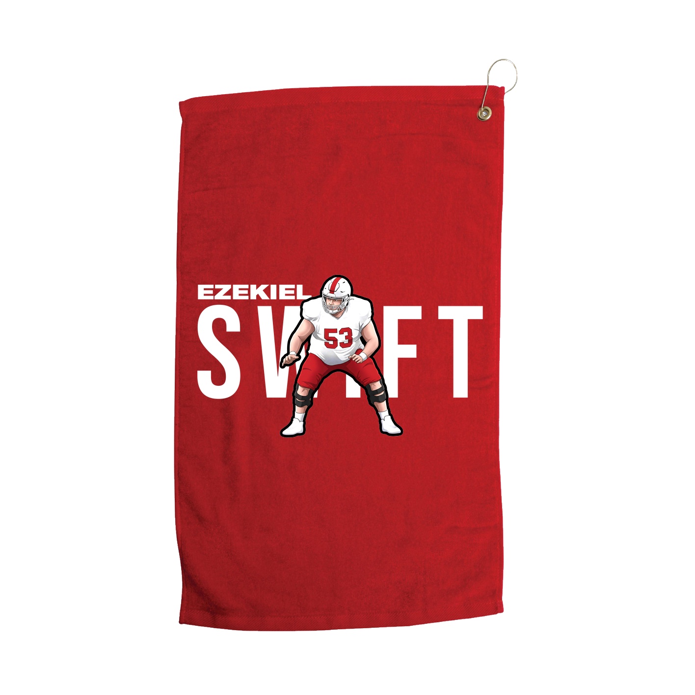 Golf Towel — Player Name in Red