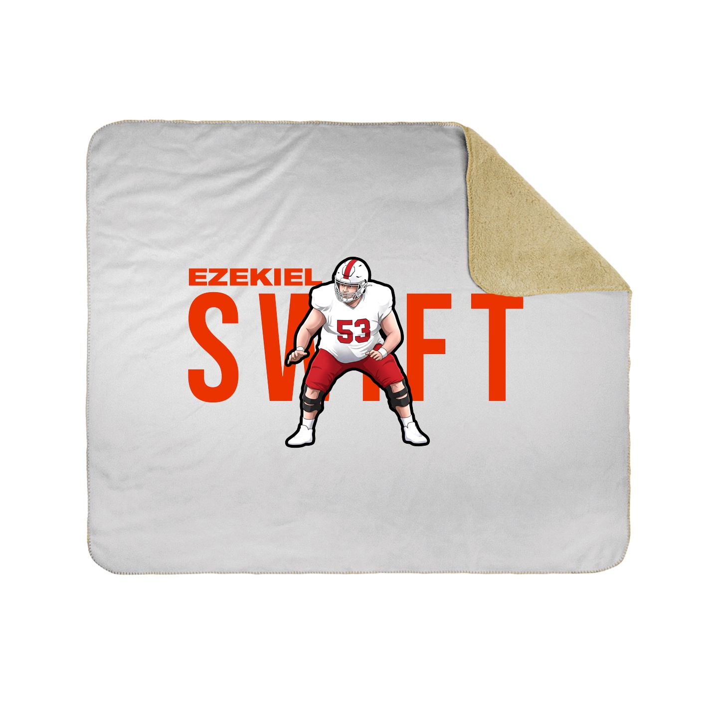 Throw Blanket — Player Name in White