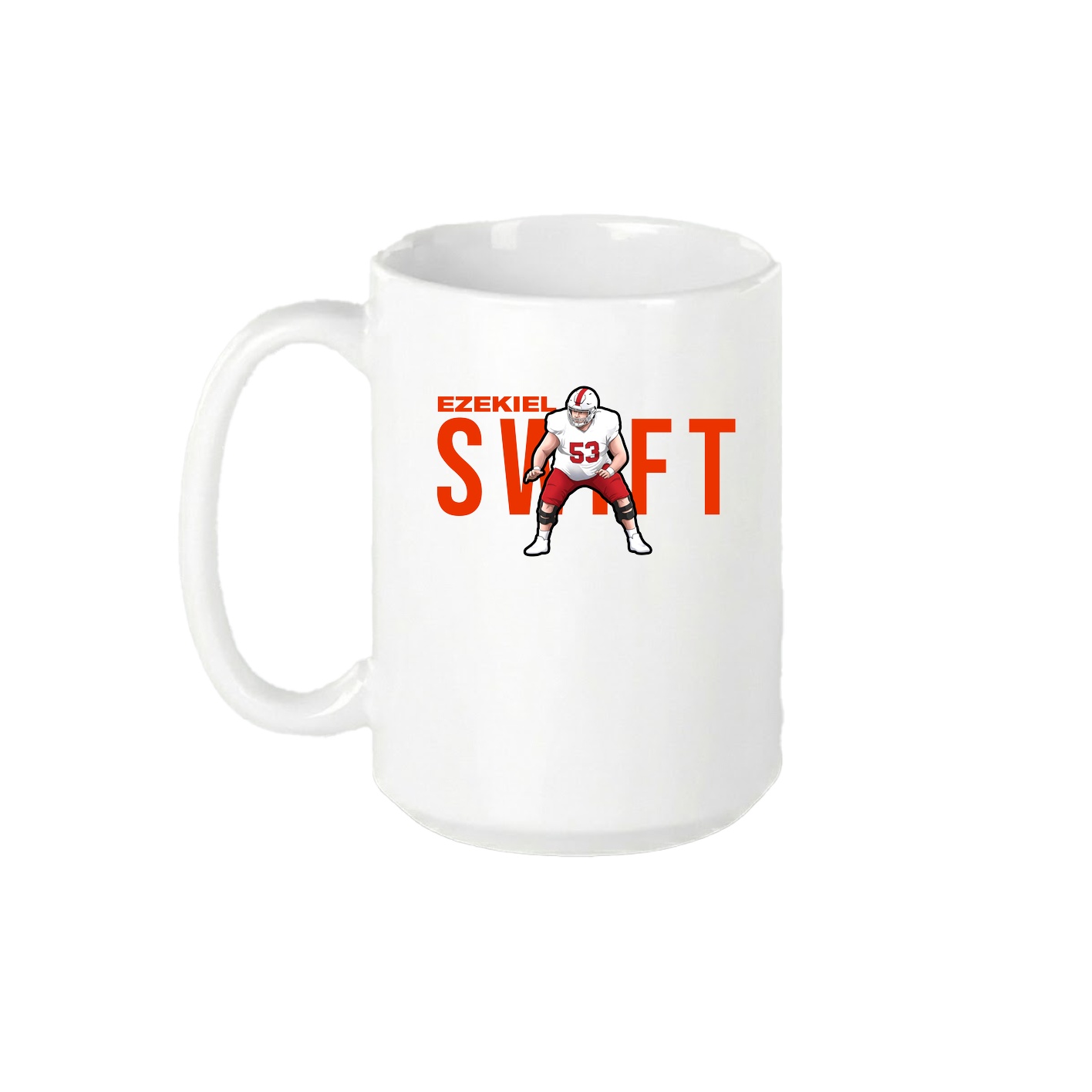 15oz Coffee Mug — Player Name in White