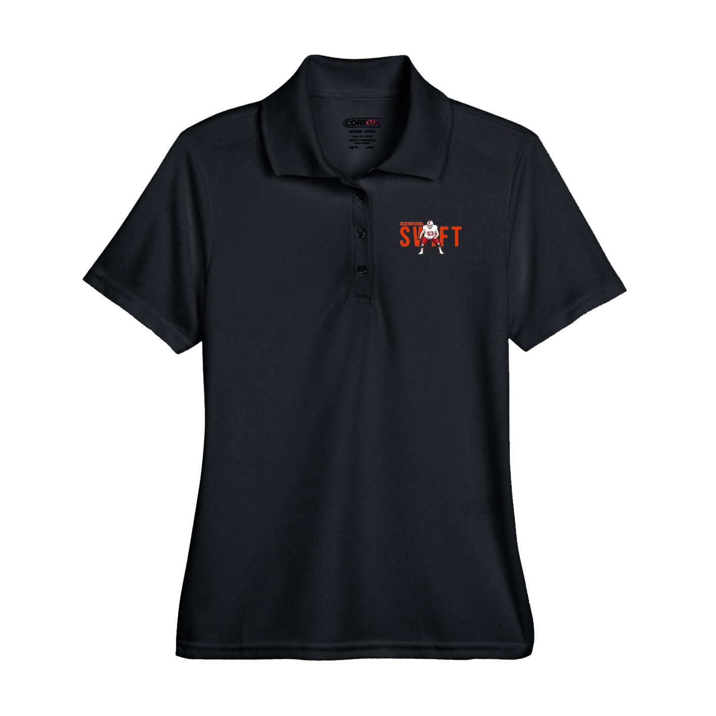 Performance Polo — Player Name in Black