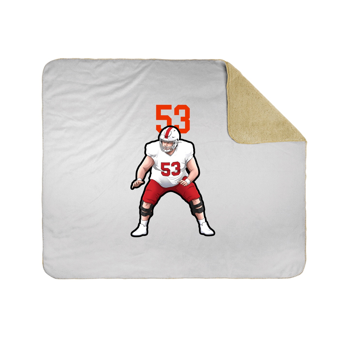 Throw Blanket — Number Top in White