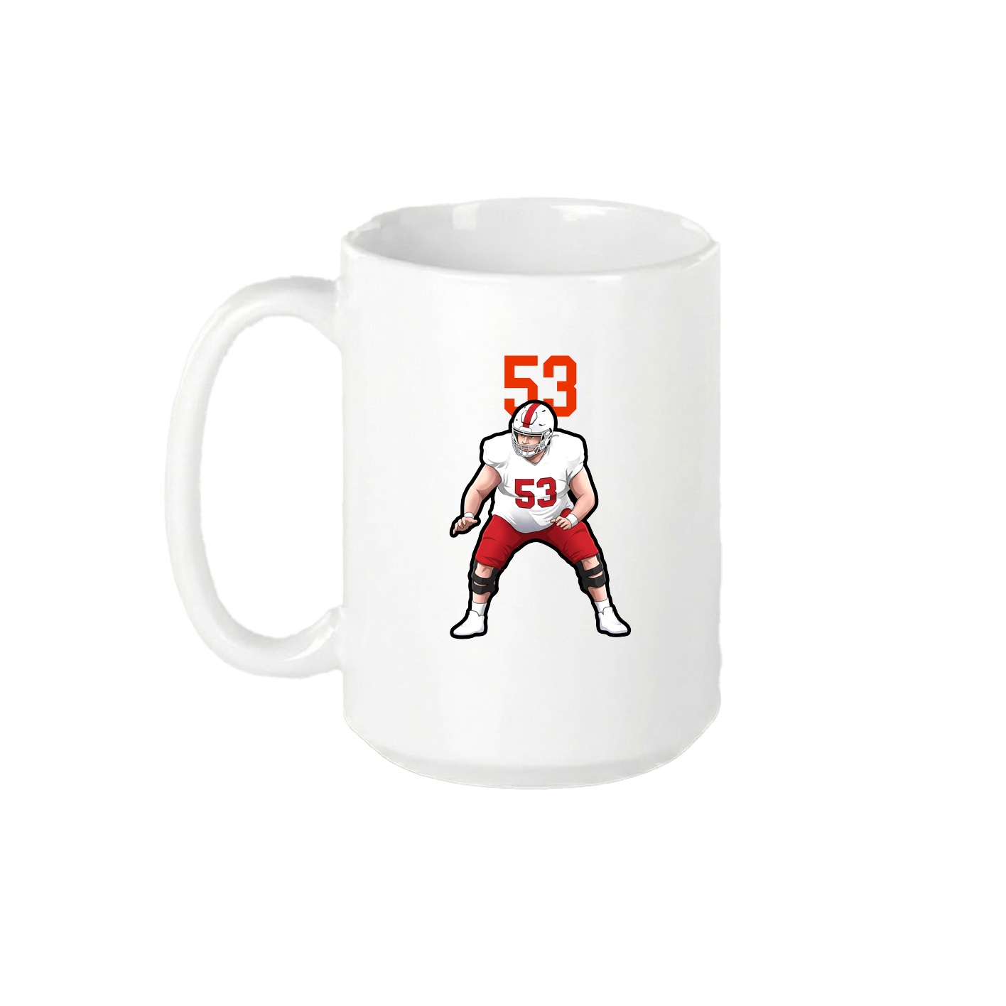 15oz Coffee Mug — Number Top in White