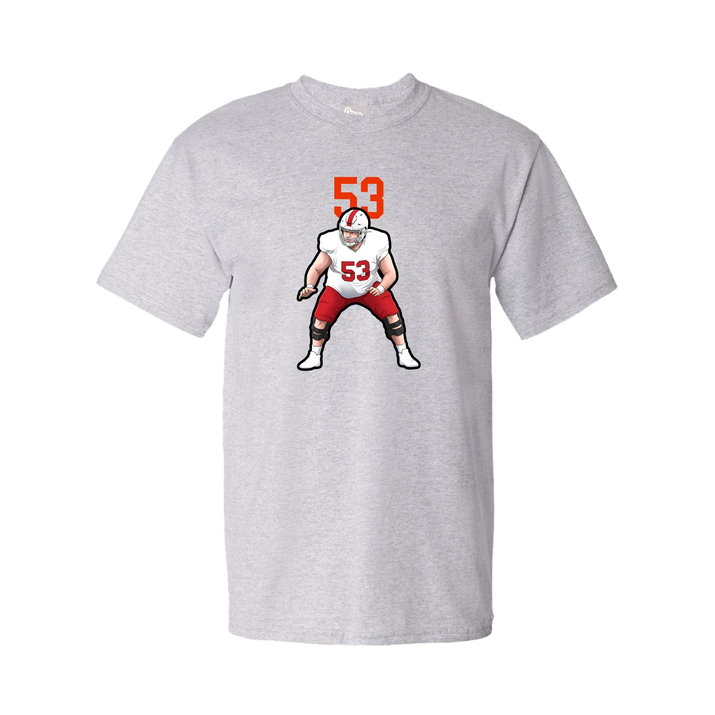 Youth Tee — Number Top in Grey