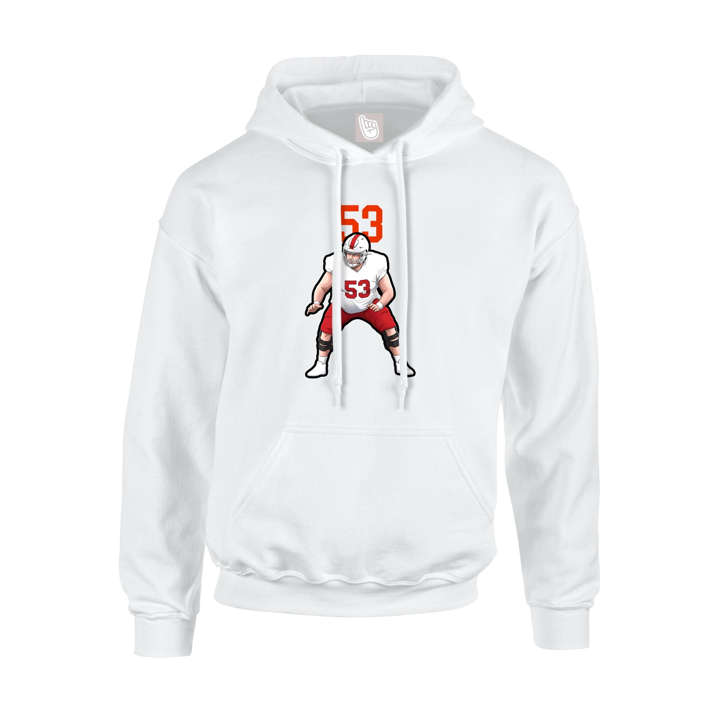 Hoodie — Number Top in White