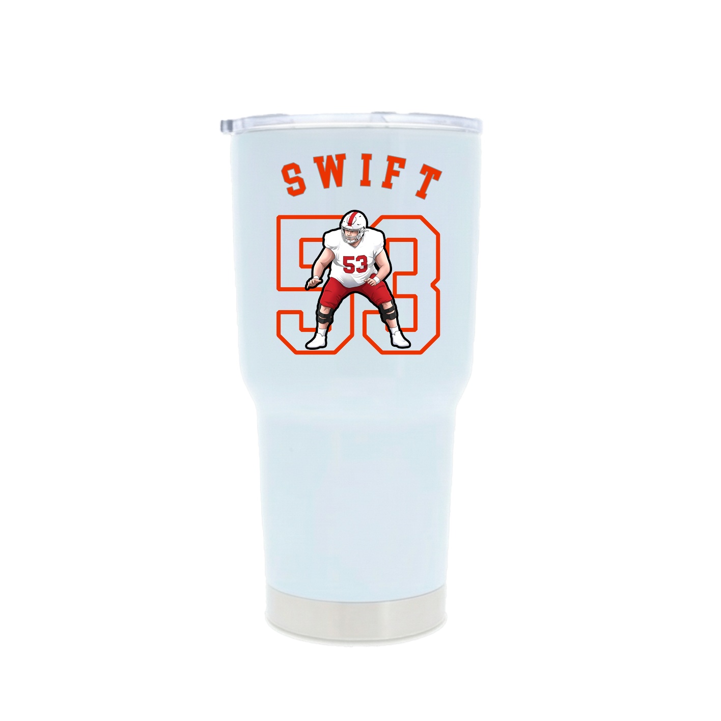 30oz Stainless Steel Tumbler — Shirsey Arch in White