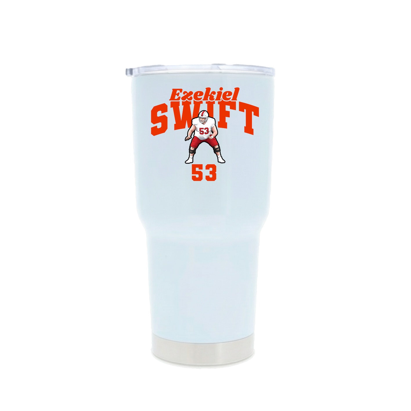 30oz Stainless Steel Tumbler — Signature Arch in White