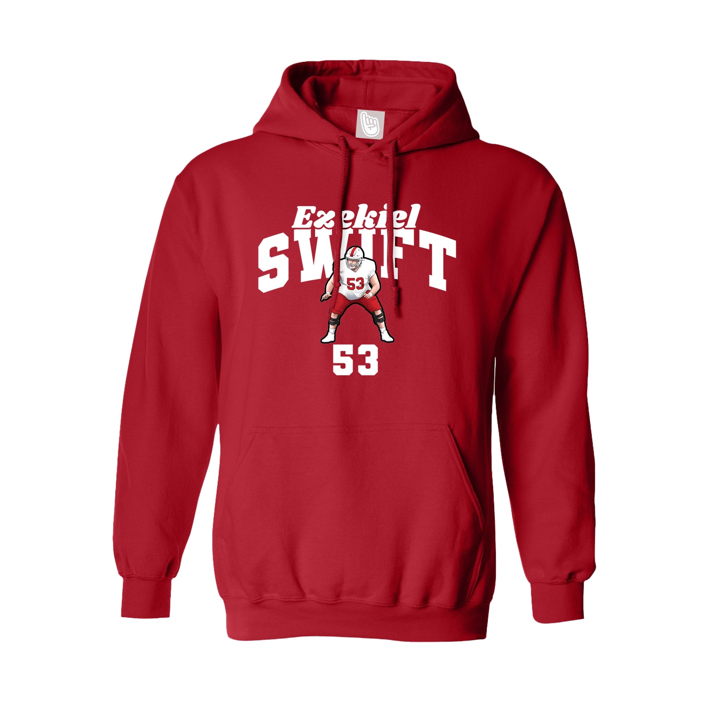 Hoodie — Signature Arch in Red