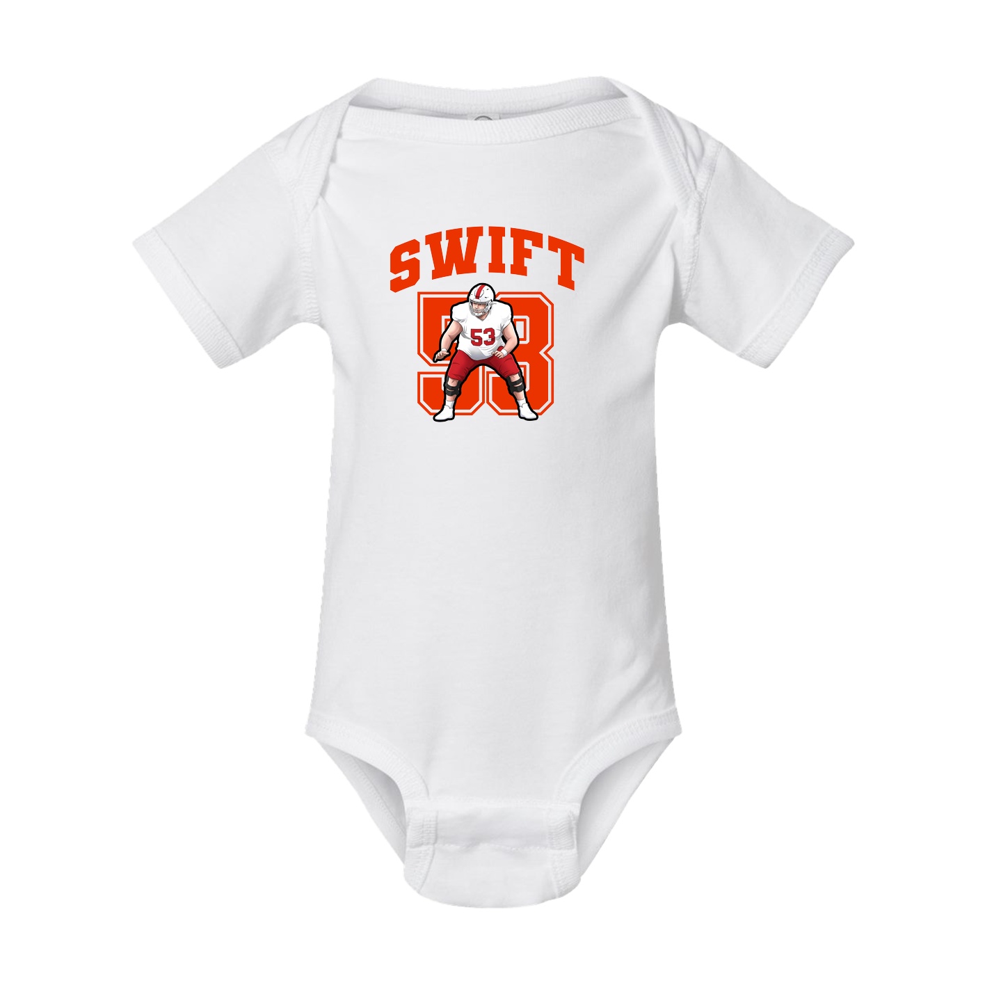 Baby Onesie — Number in White