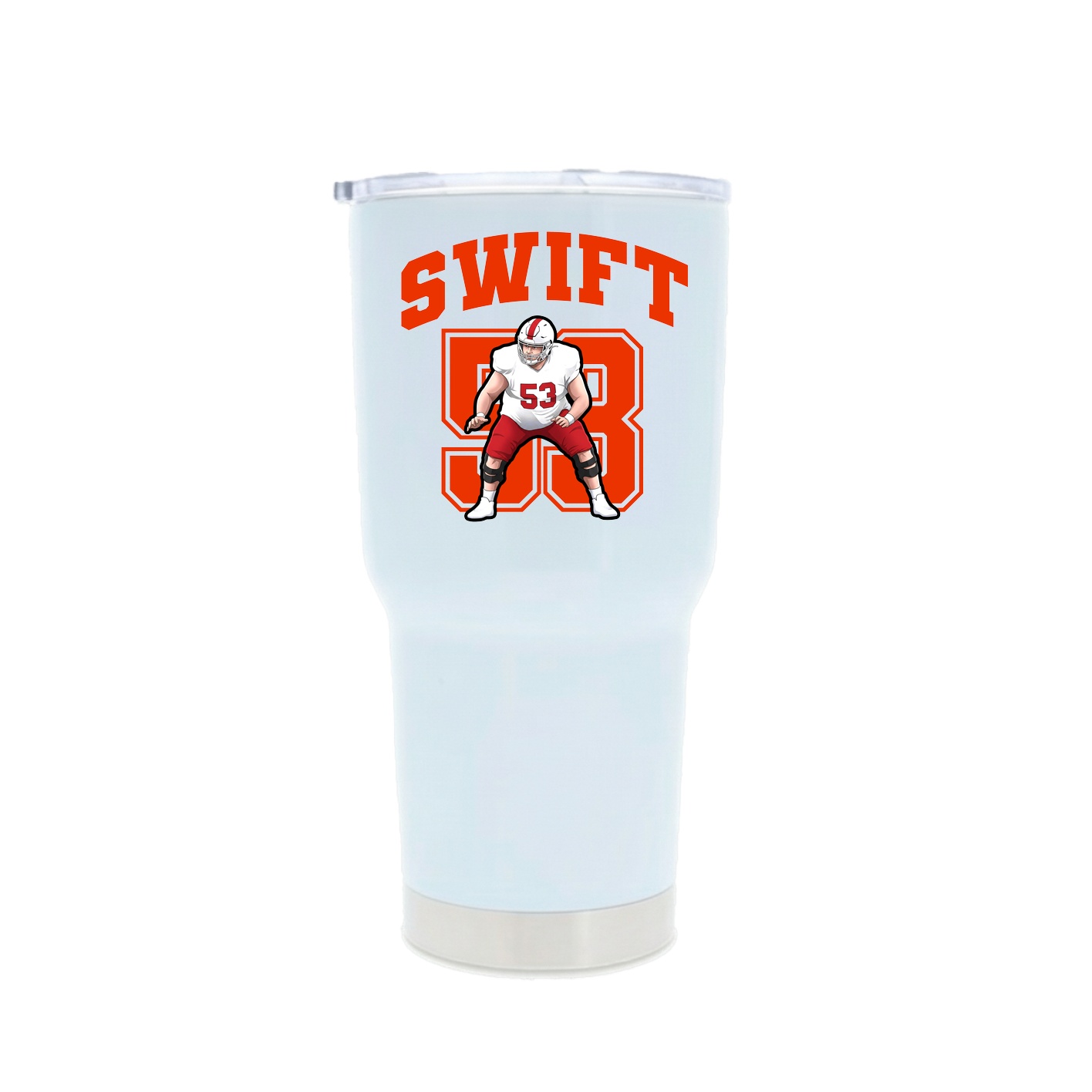 30oz Stainless Steel Tumbler — Number in White