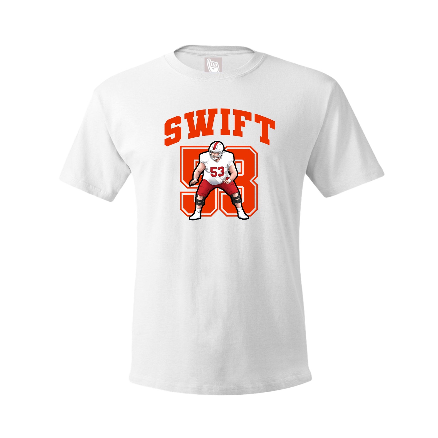 Youth Tee — Number in White