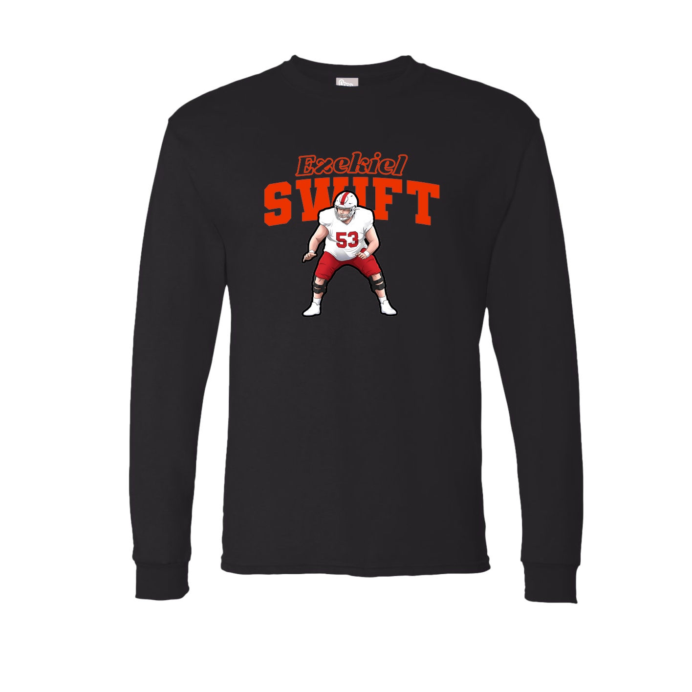 Long Sleeve Tee — Name Arch in Black