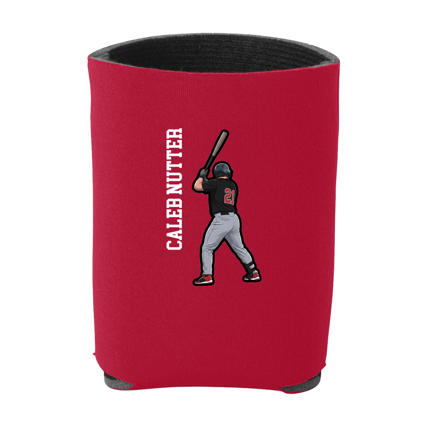 Can Holder — Name Vertical in Red