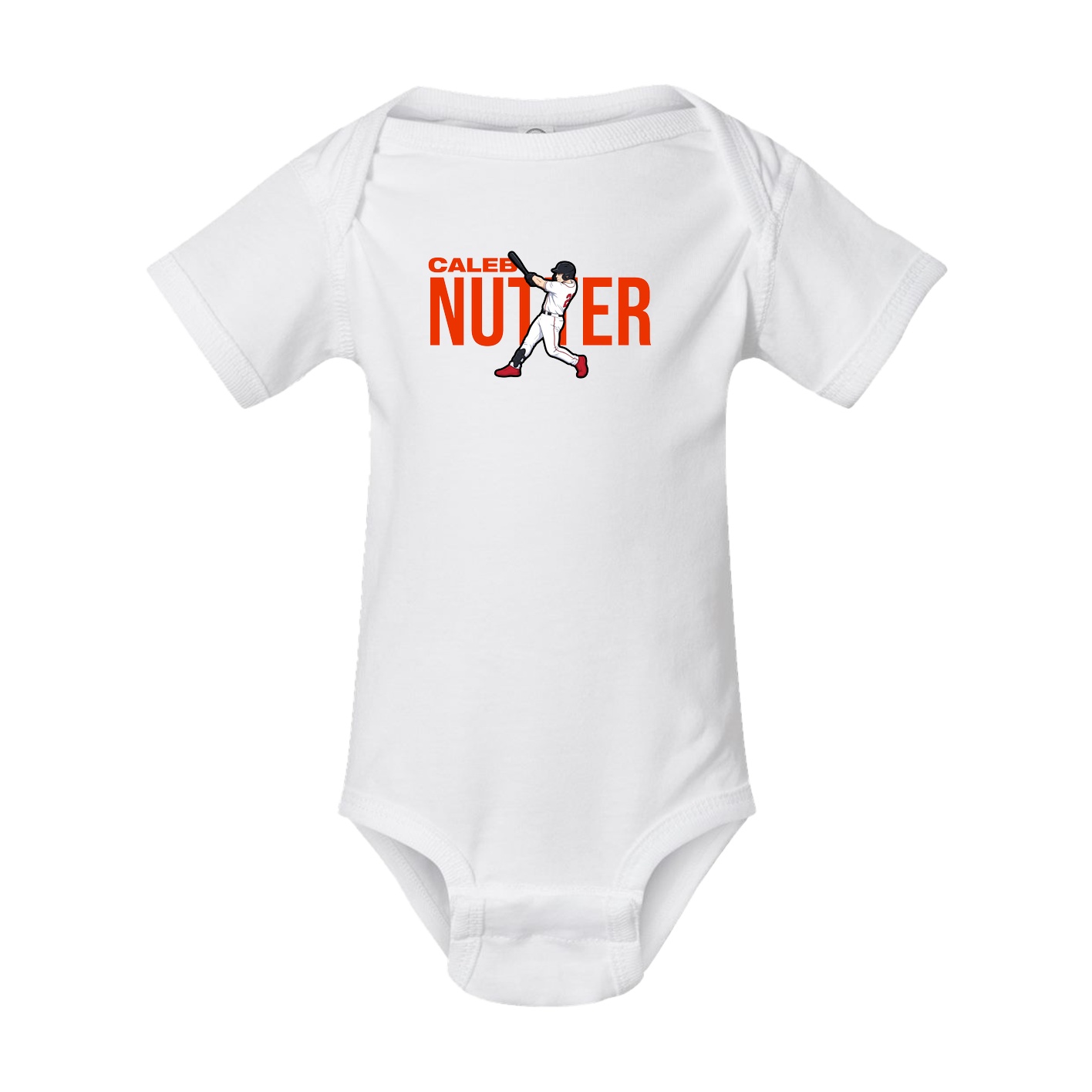 Baby Onesie — Player Name in White