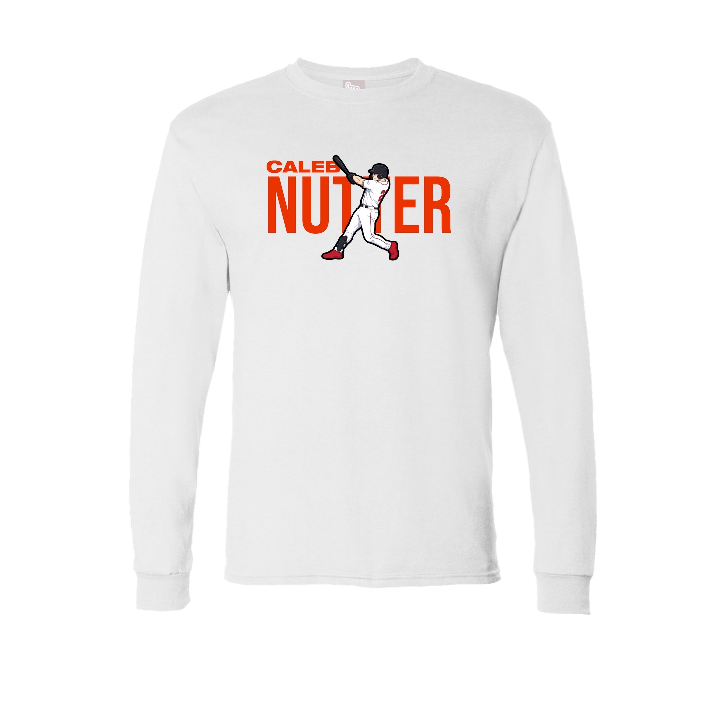 Long Sleeve Tee — Player Name in White