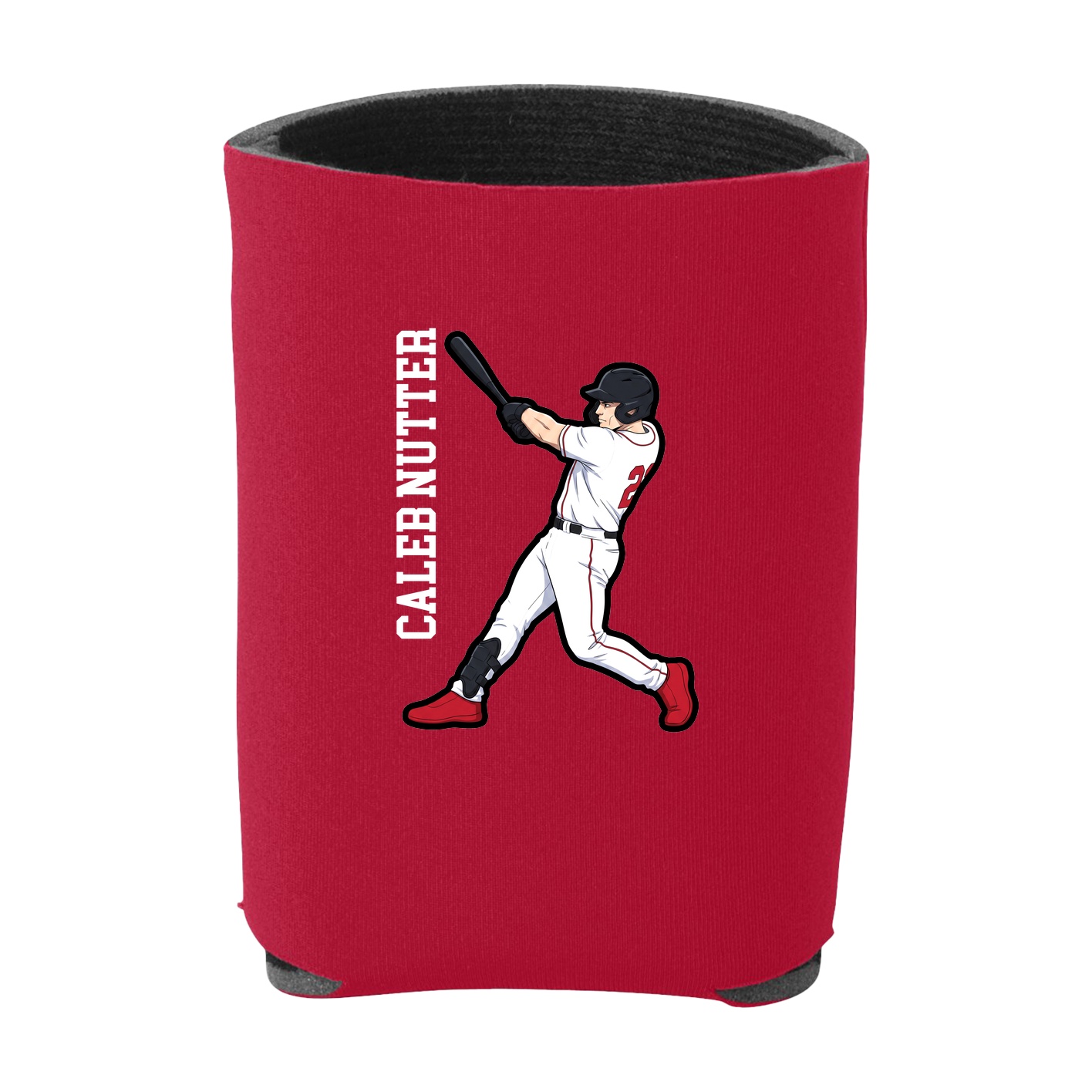 Can Holder — Name Vertical in Red