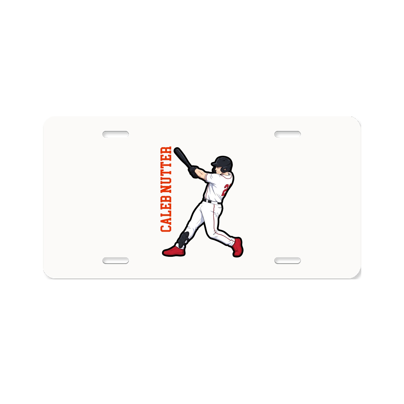 License Plate — Name Vertical in Classic