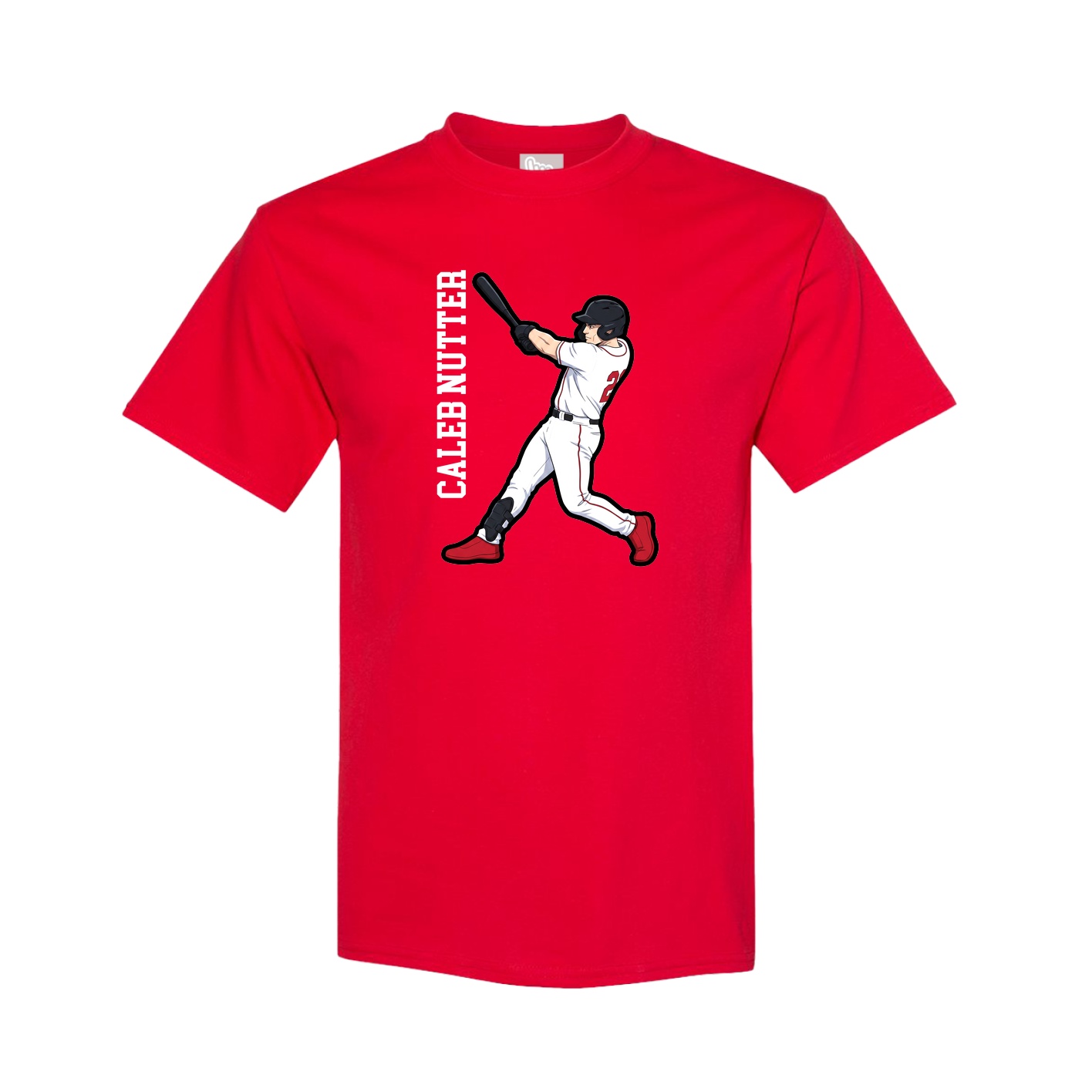 Tee — Name Vertical in Red
