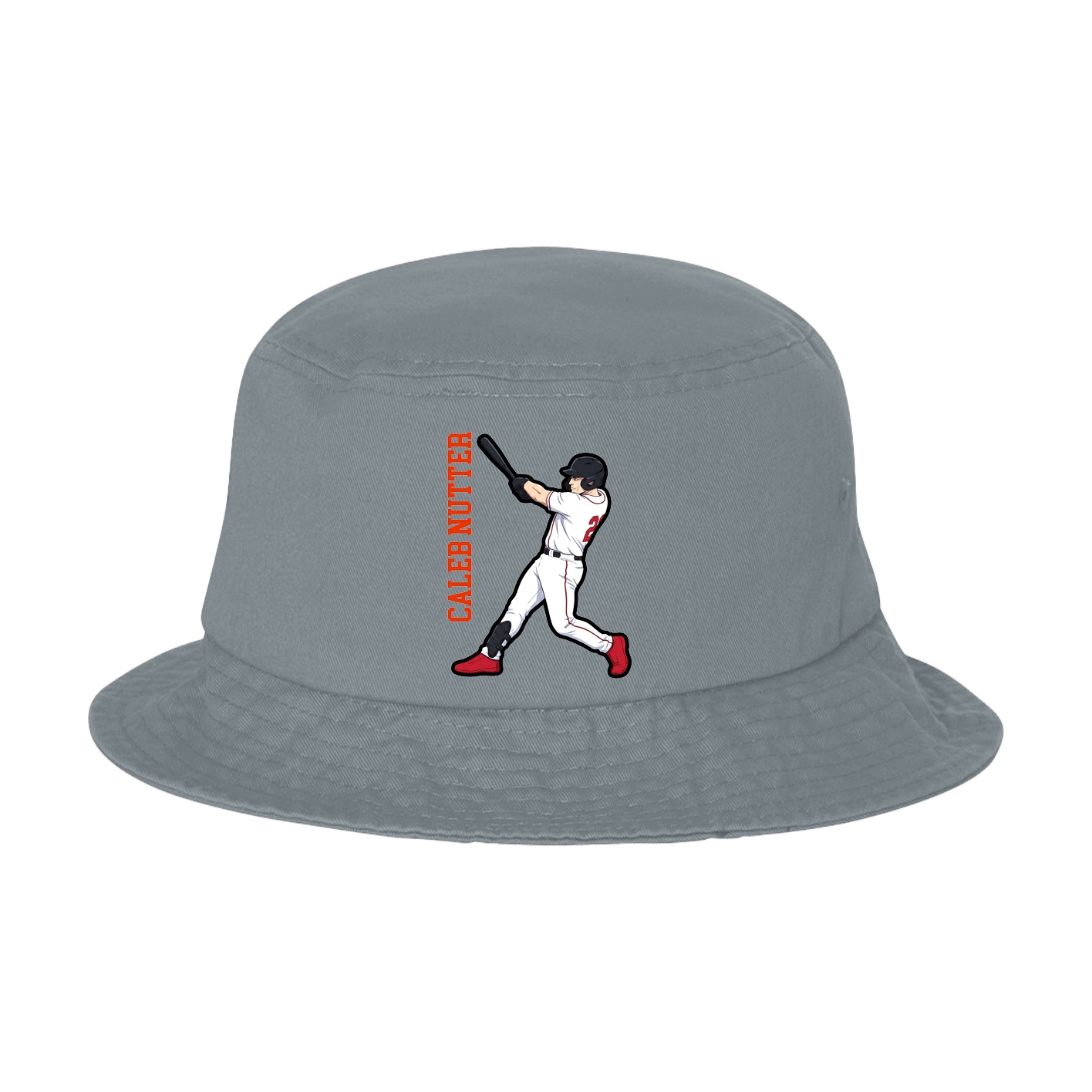 Bucket Cap — Name Vertical in Grey