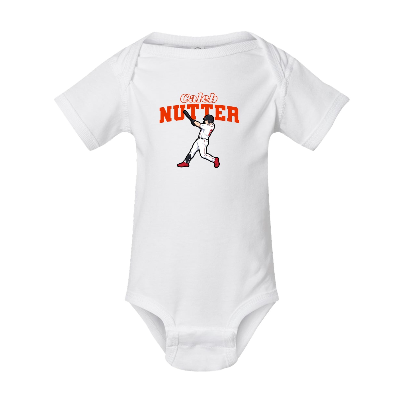 Baby Onesie — Name Arch in White