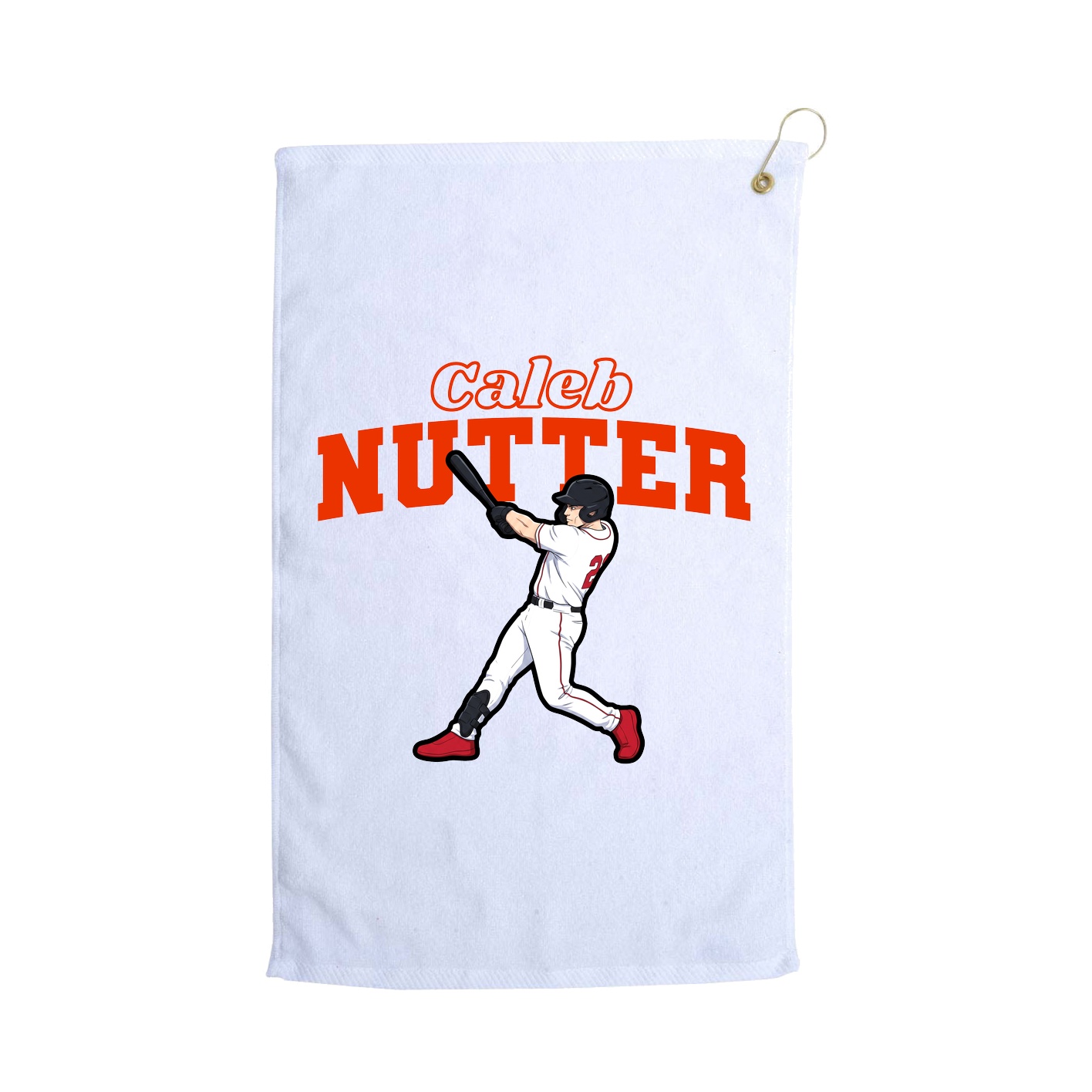 Golf Towel — Name Arch in White