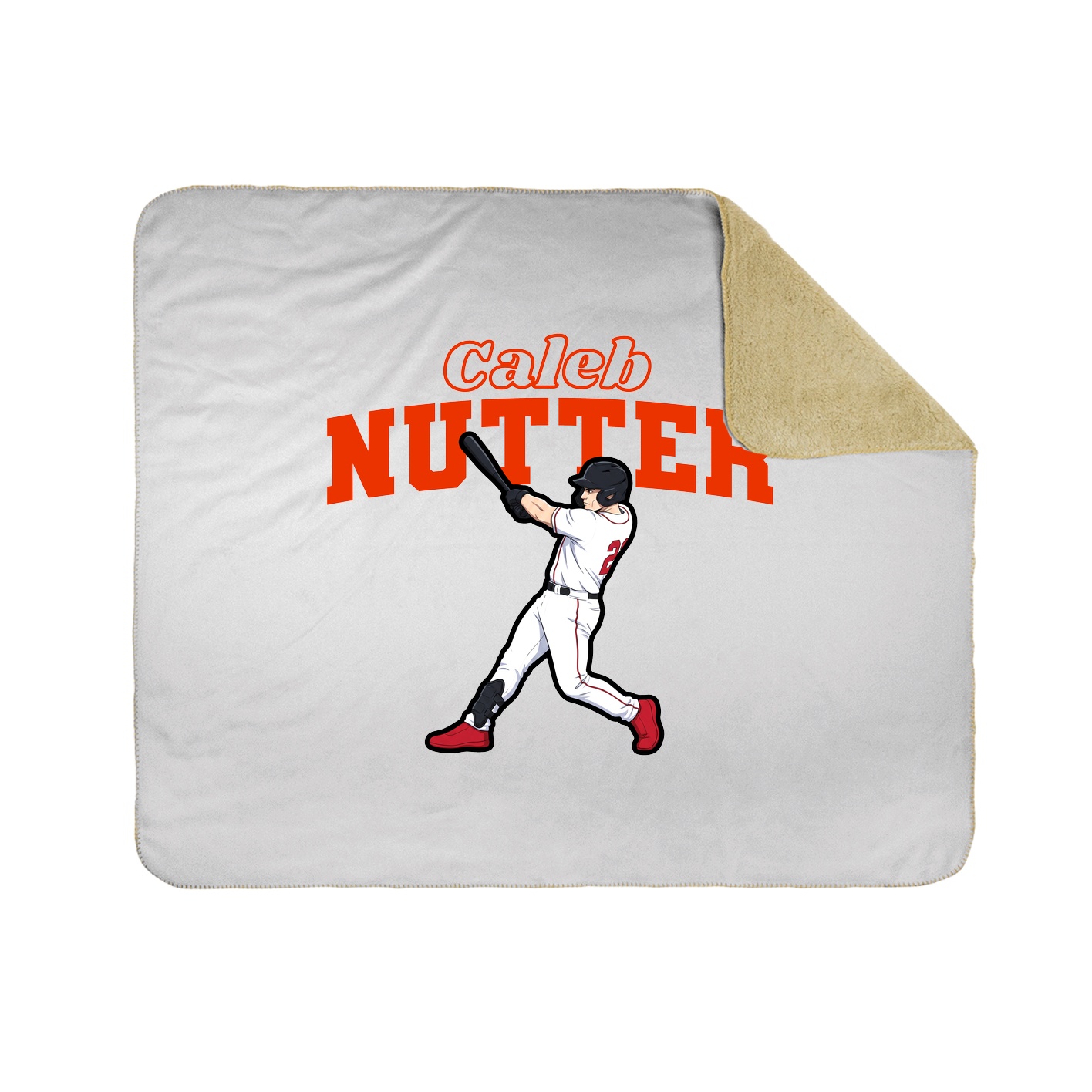 Throw Blanket — Name Arch in White