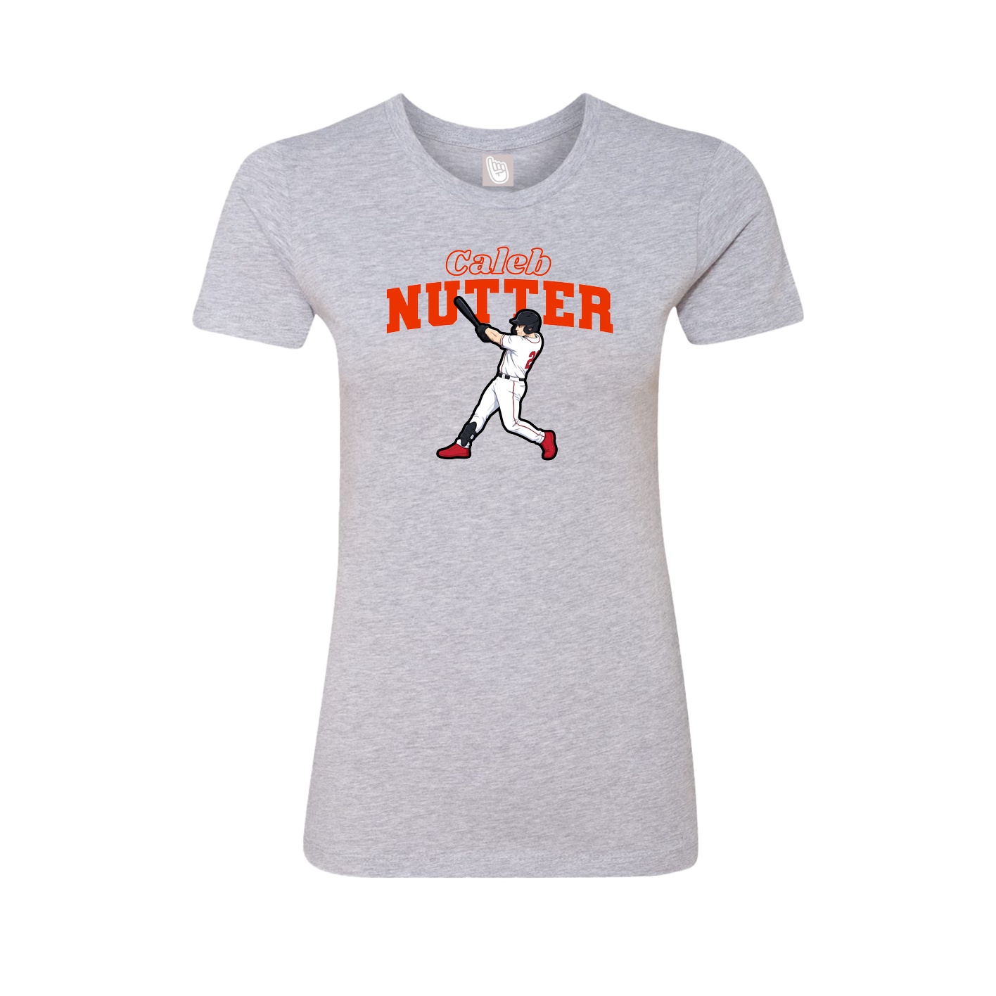 Womens Tee — Name Arch in Grey