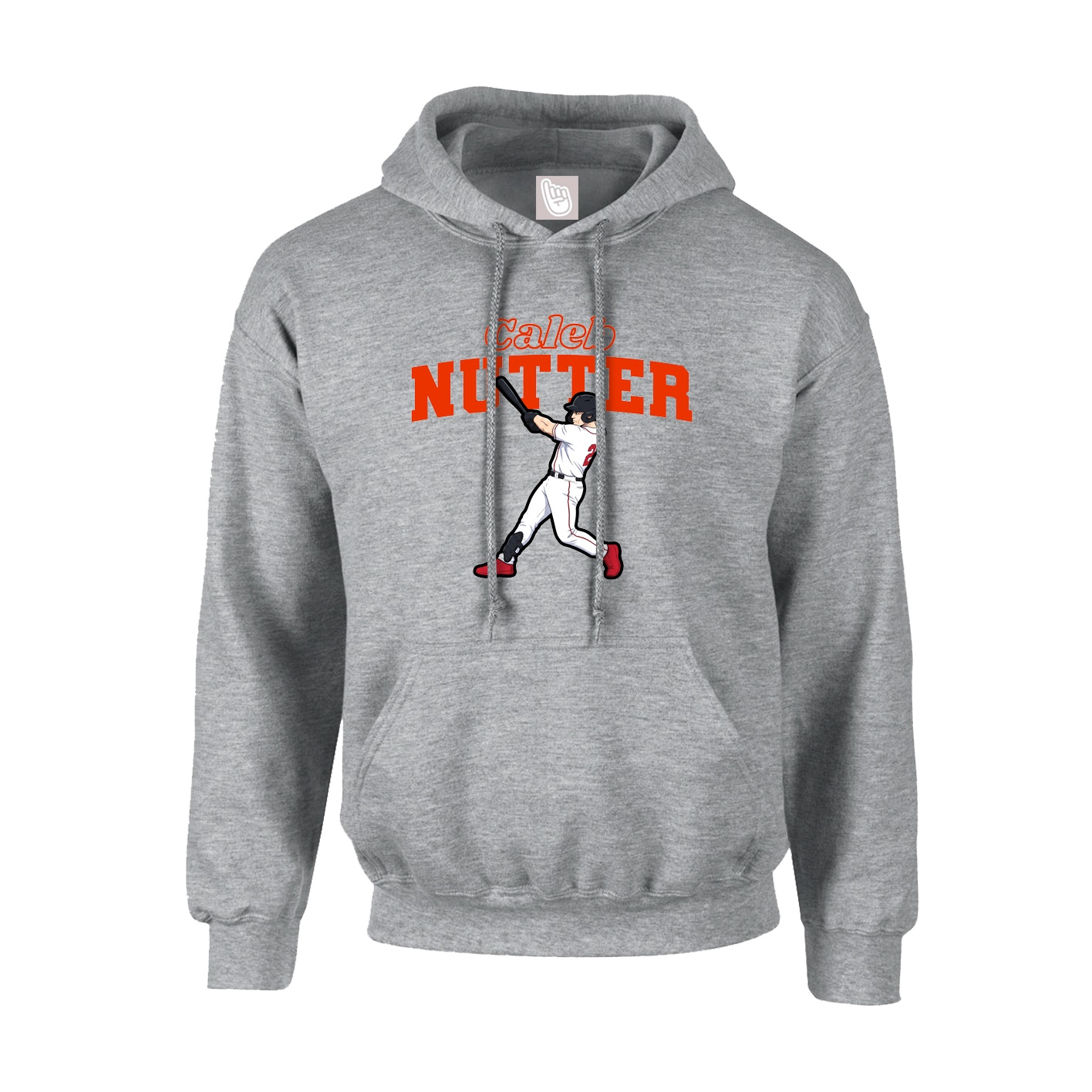 Hoodie — Name Arch in Grey