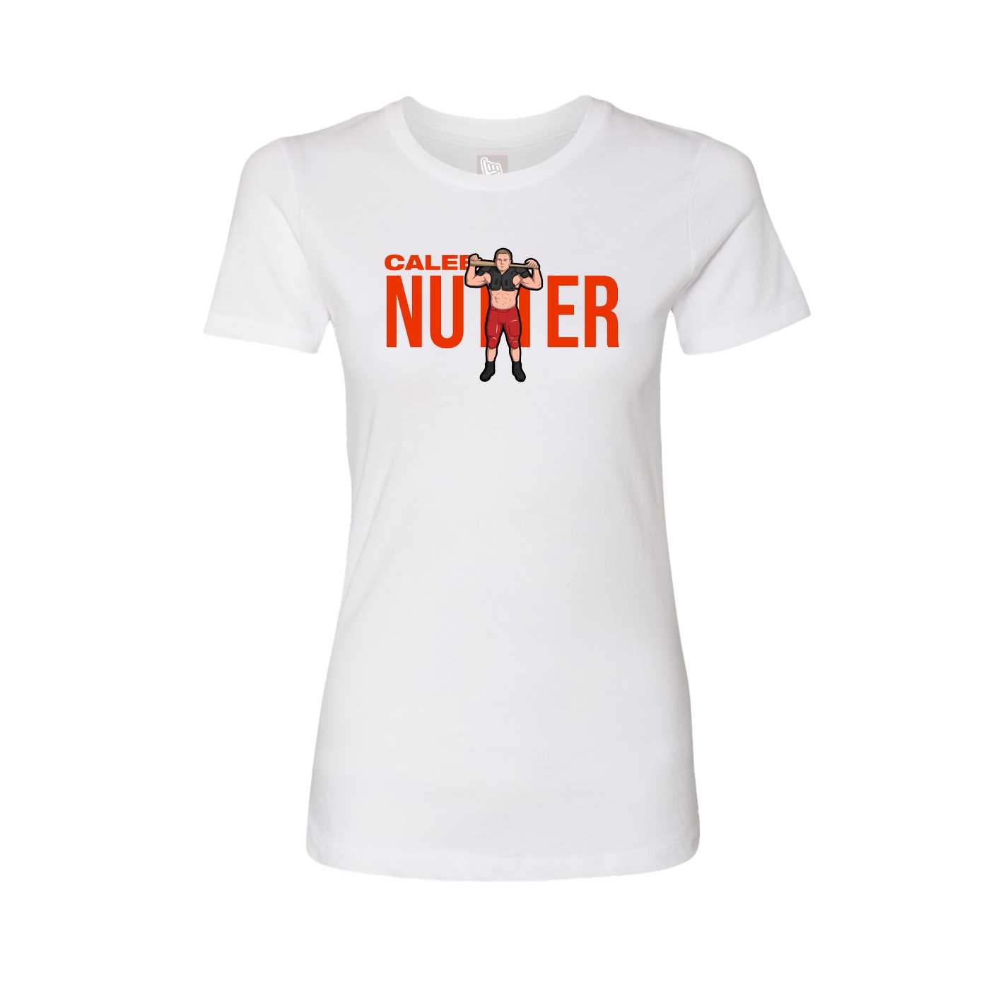 Fitted Women's Tee — Player Name in White