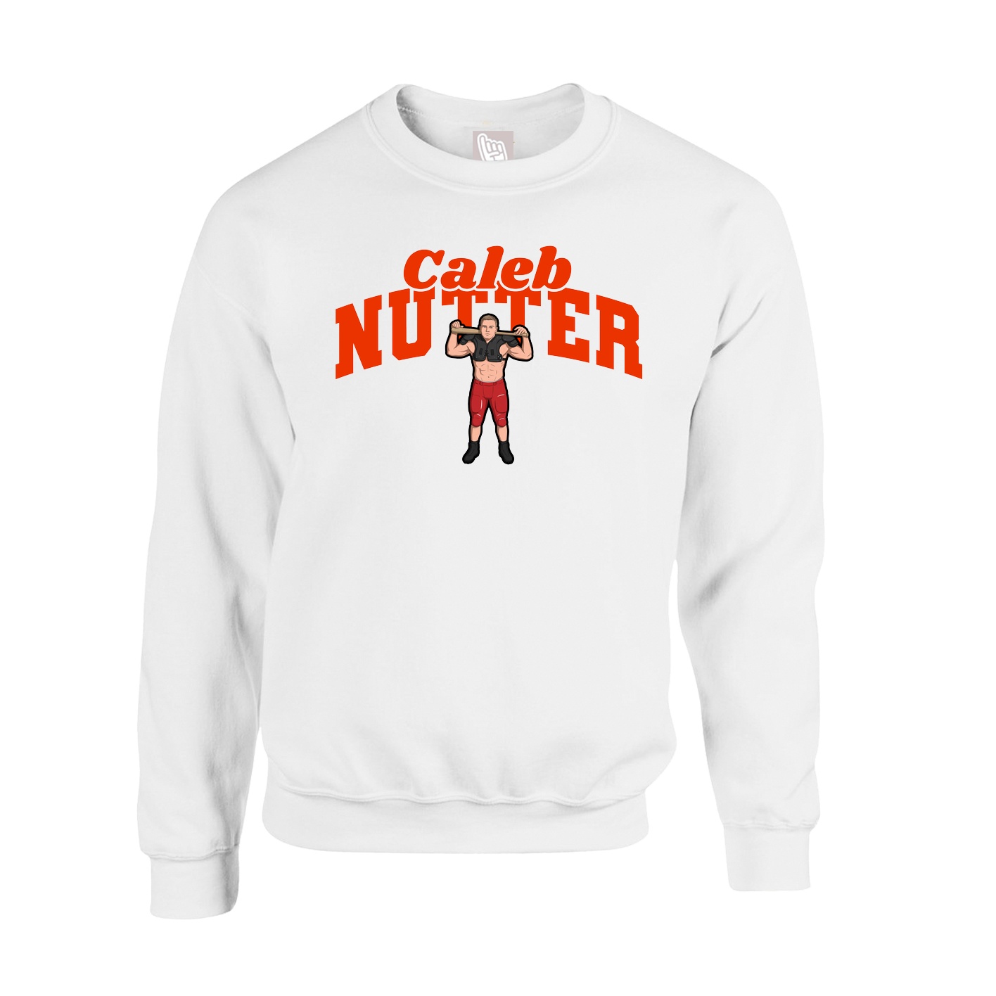 Fleece Crew — Signature Arch in White