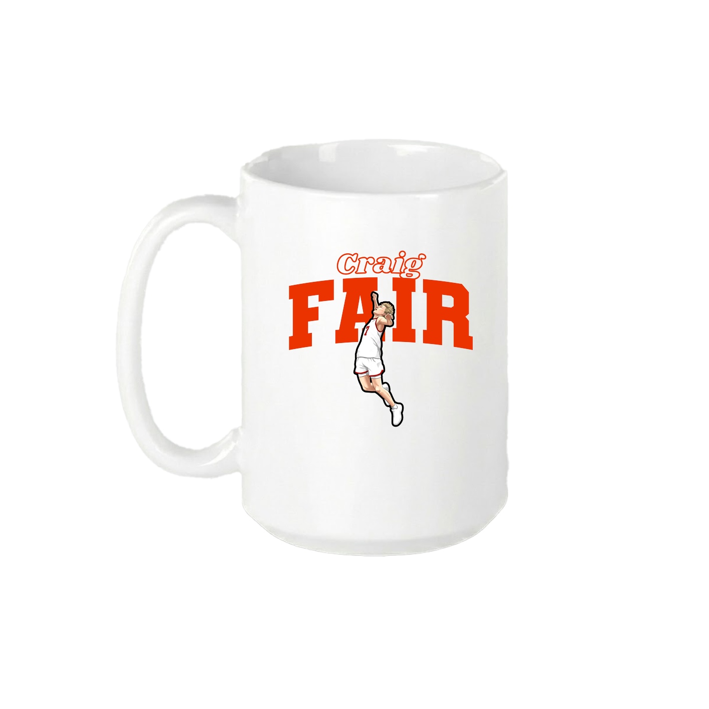 15oz Coffee Mug — Name Arch in White