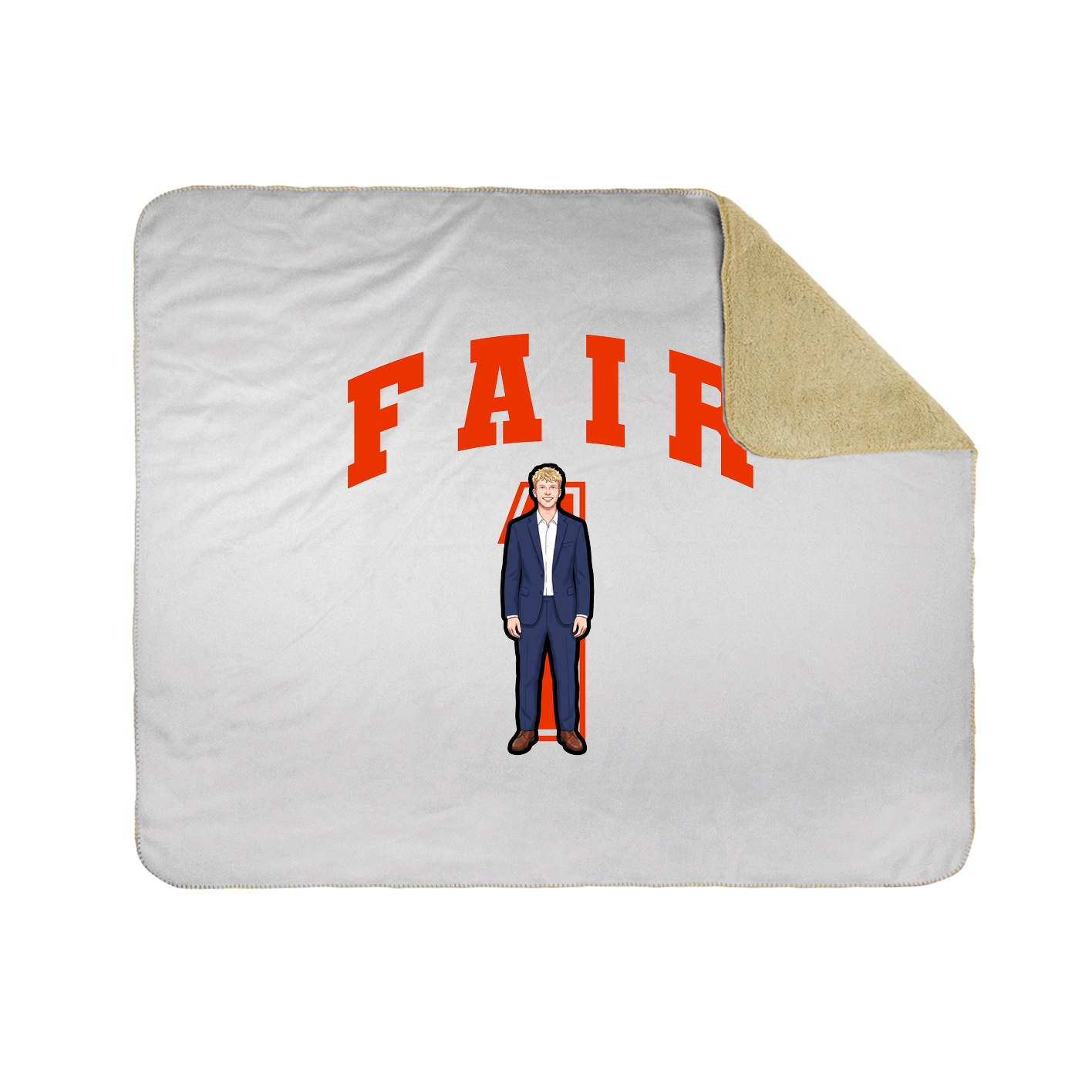 Throw Blanket — Number in White