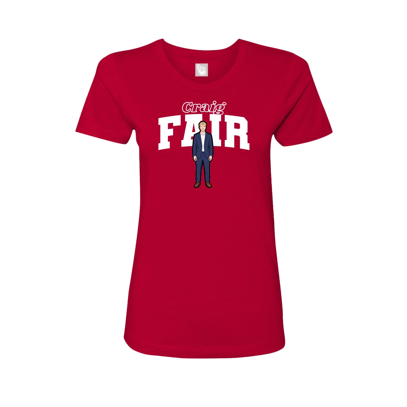 Womens Tee — Name Arch in Red