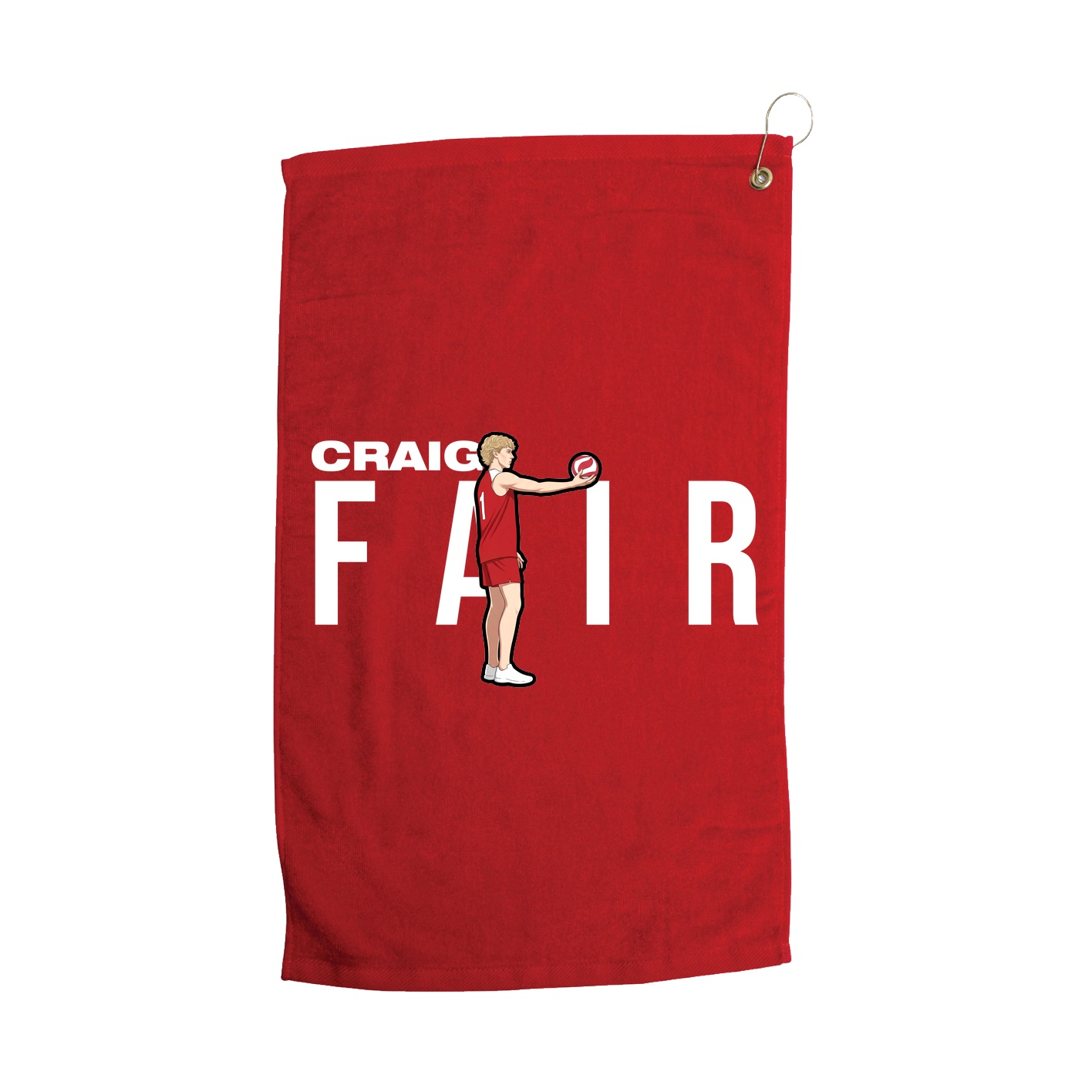 Golf Towel — Player Name in Red
