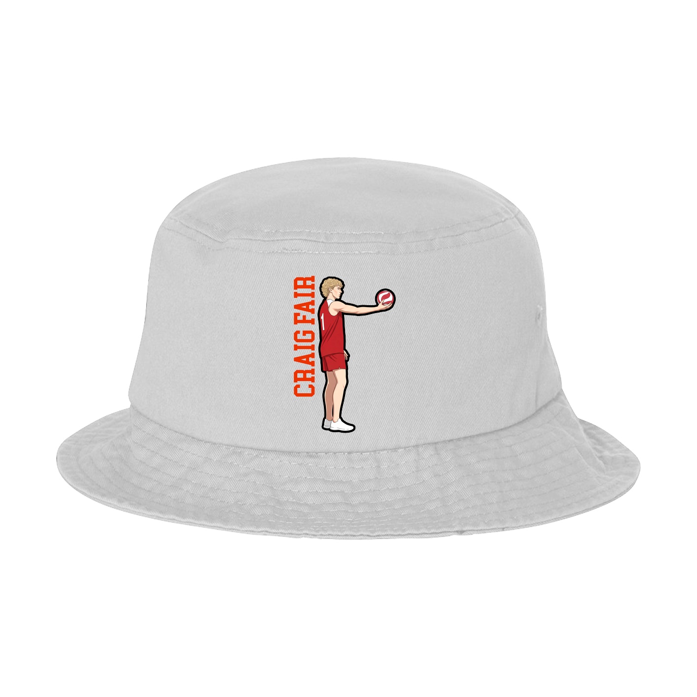 Bucket Cap — Name Vertical in White