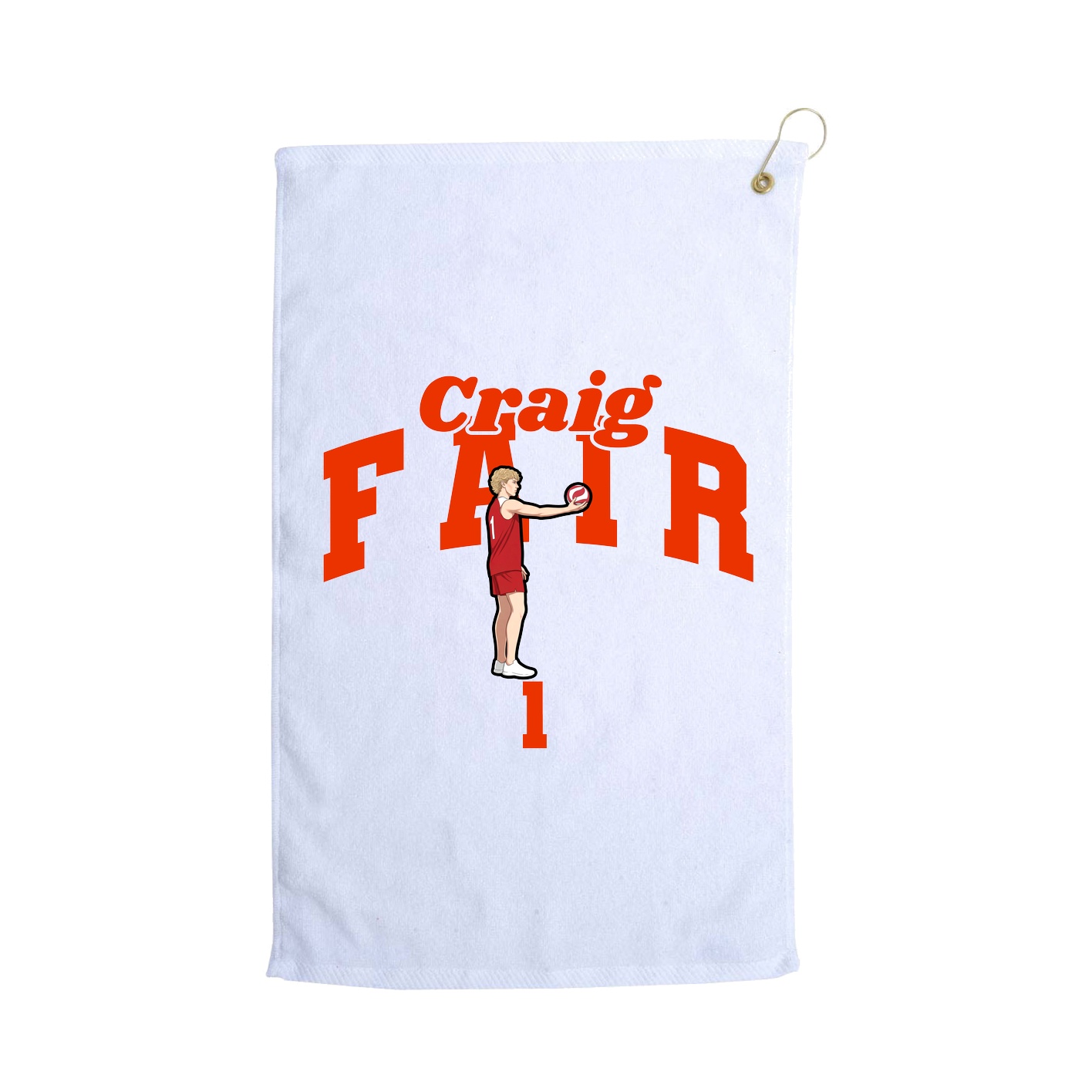 Golf Towel — Signature Arch in White