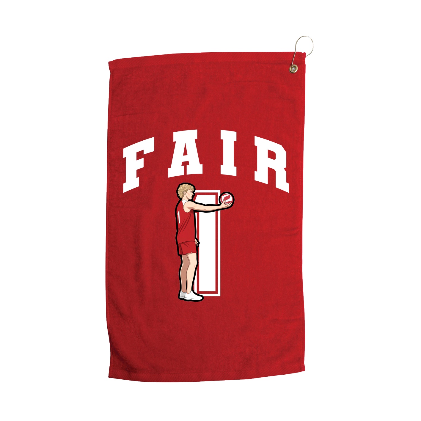 Golf Towel — Number in Red