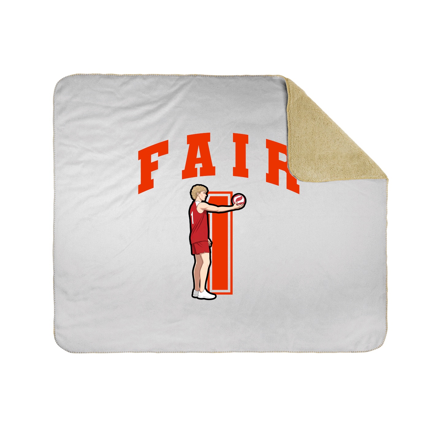 Throw Blanket — Number in White