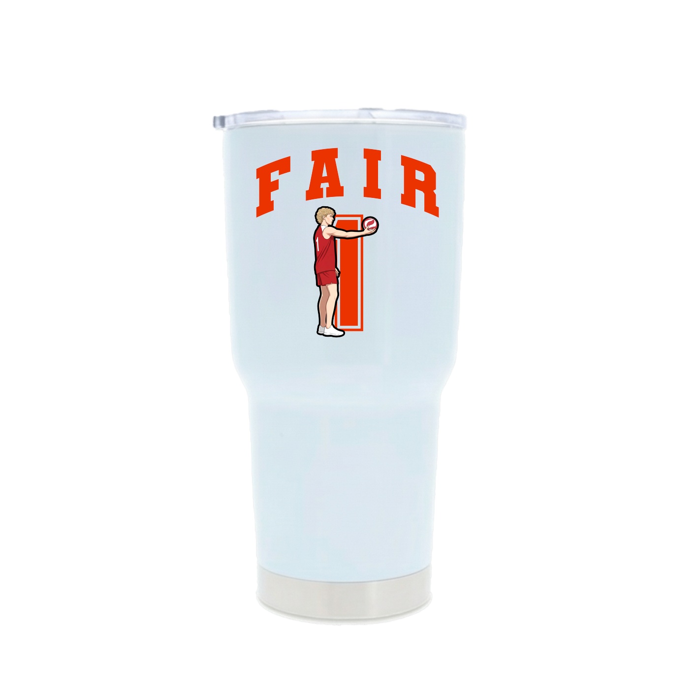 30oz Stainless Steel Tumbler — Number in White