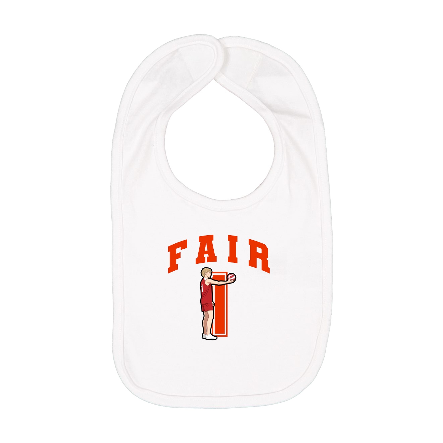 Infant Bib — Number in White