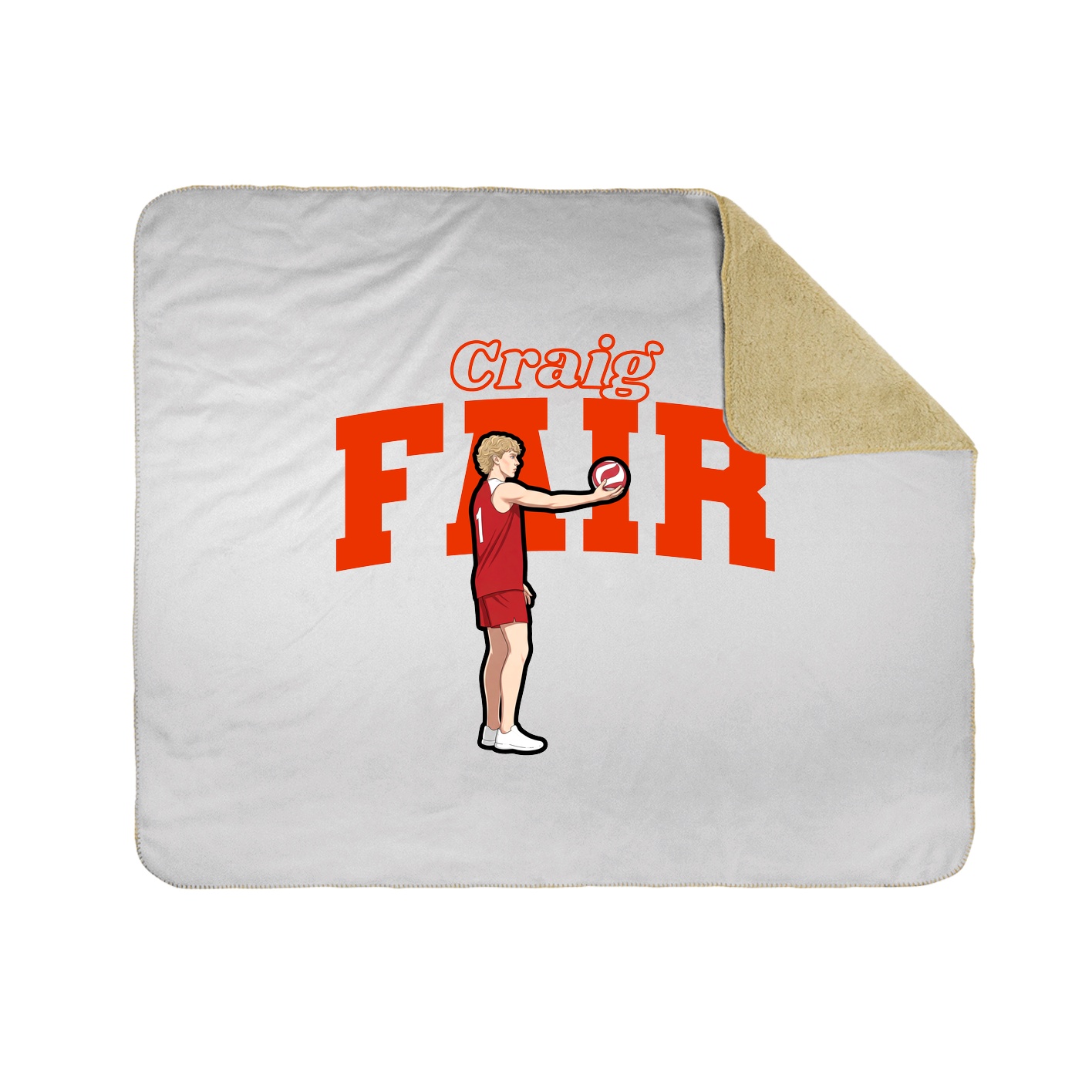 Throw Blanket — Name Arch in White
