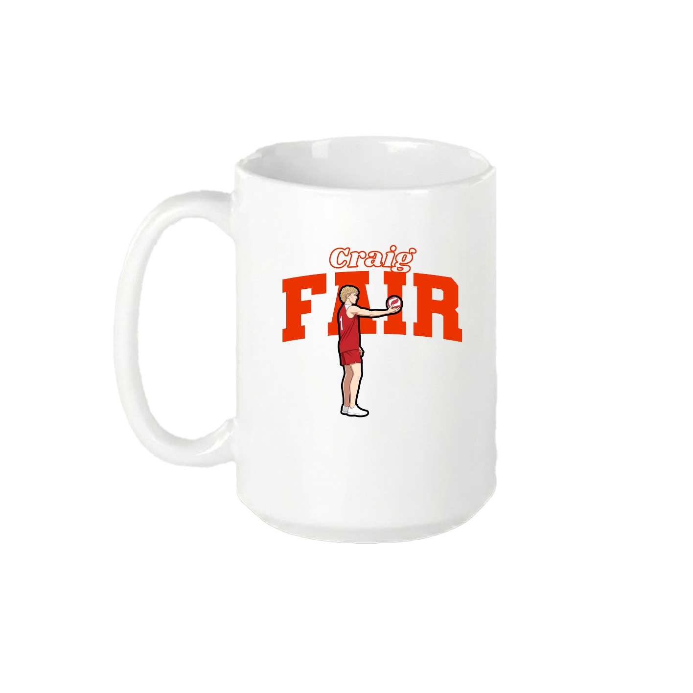 15oz Coffee Mug — Name Arch in White