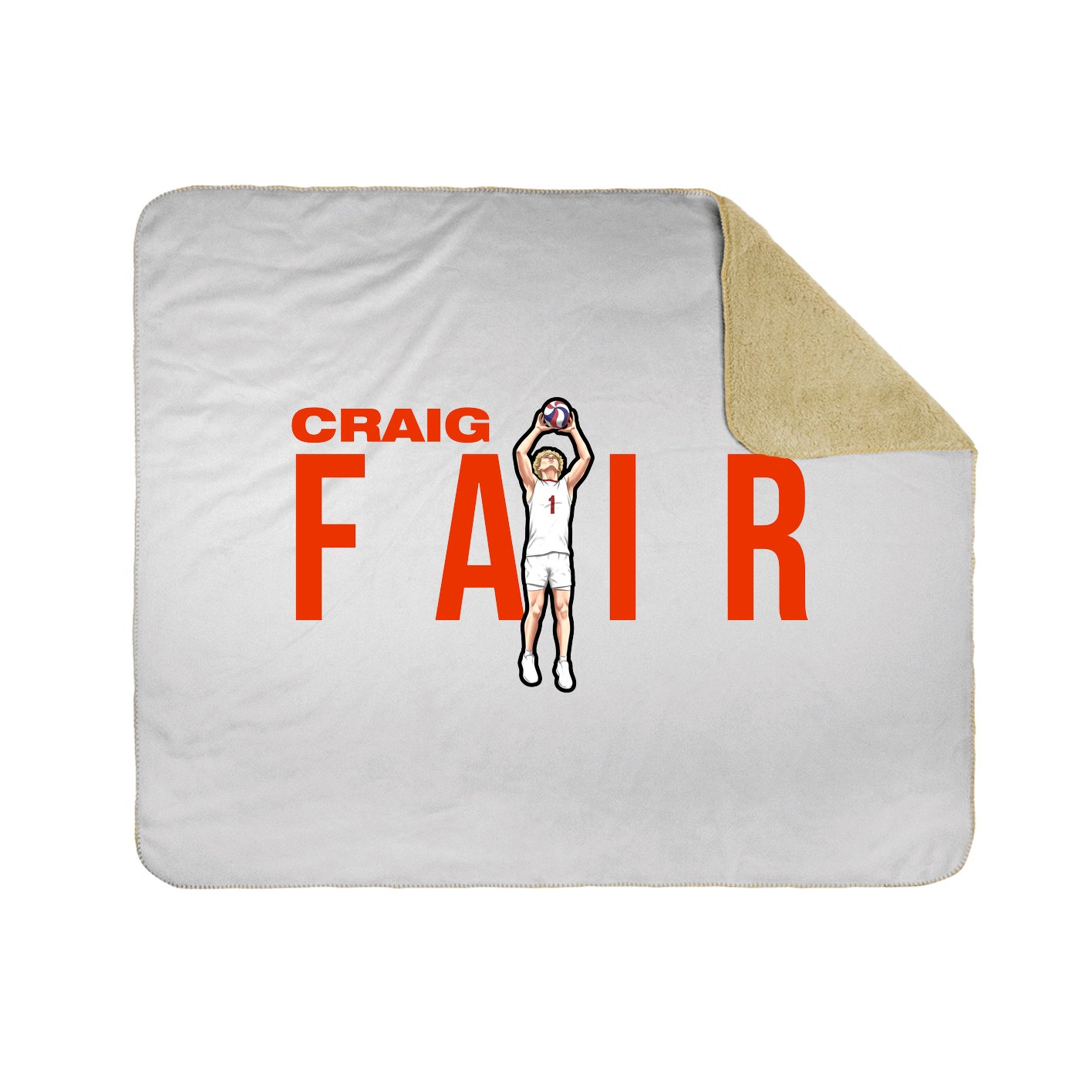 Throw Blanket — Player Name in White