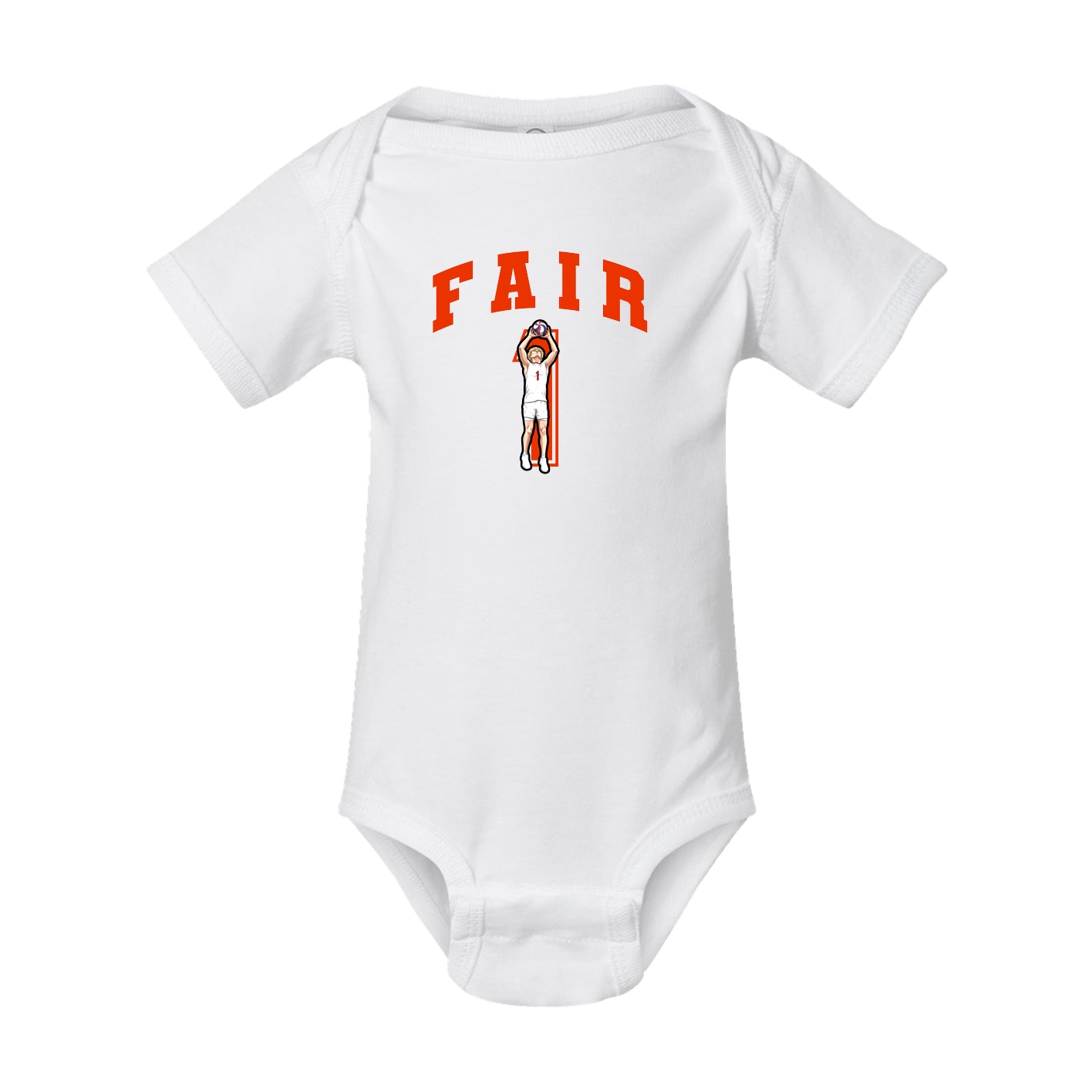 Baby Onesie — Number in White