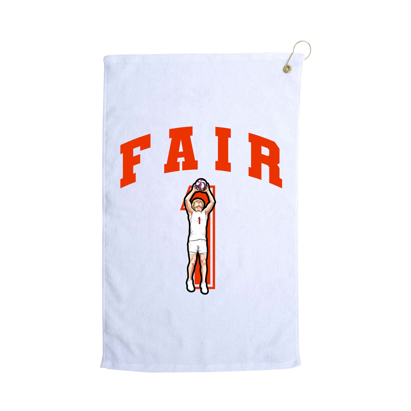 Golf Towel — Number in White
