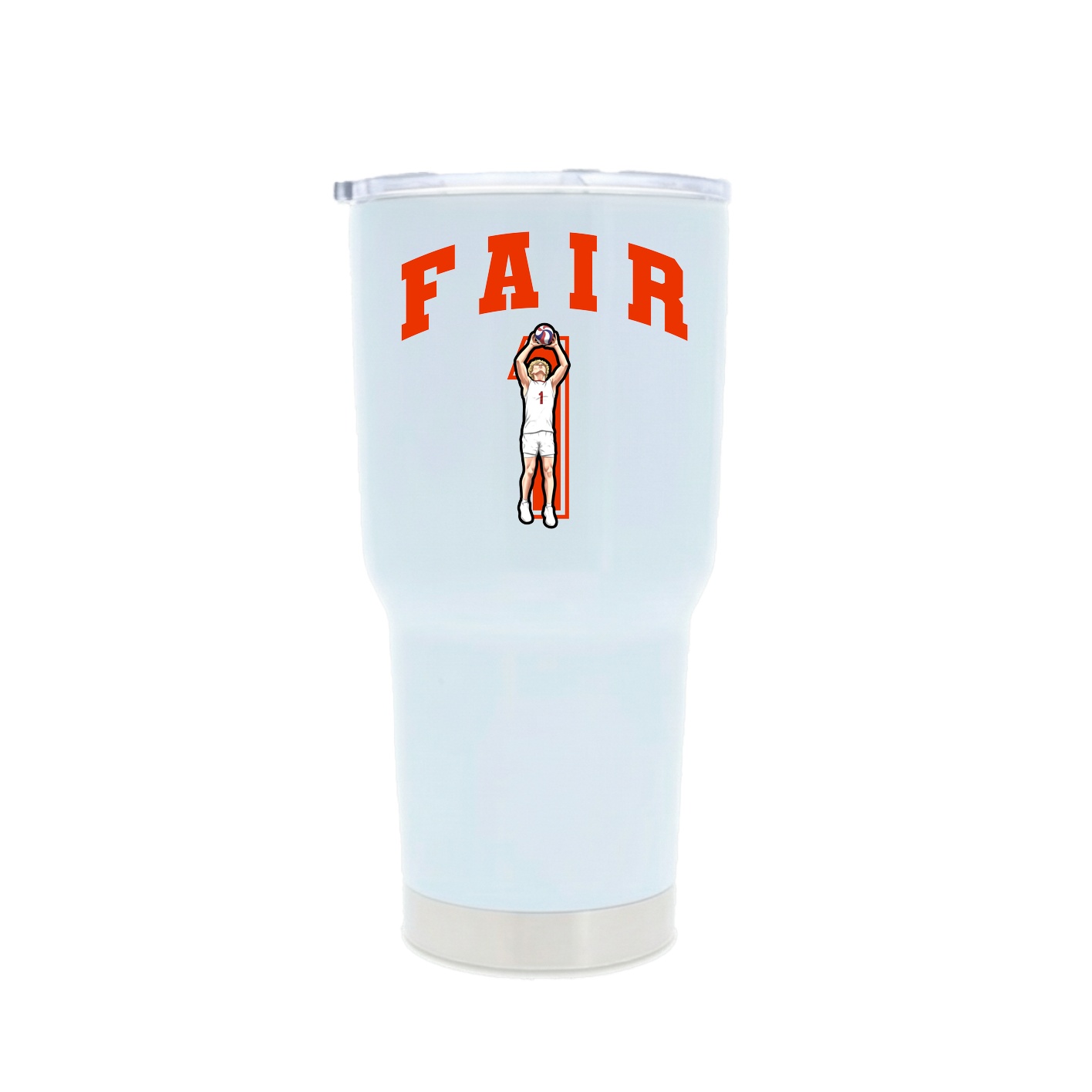 30oz Stainless Steel Tumbler — Number in White