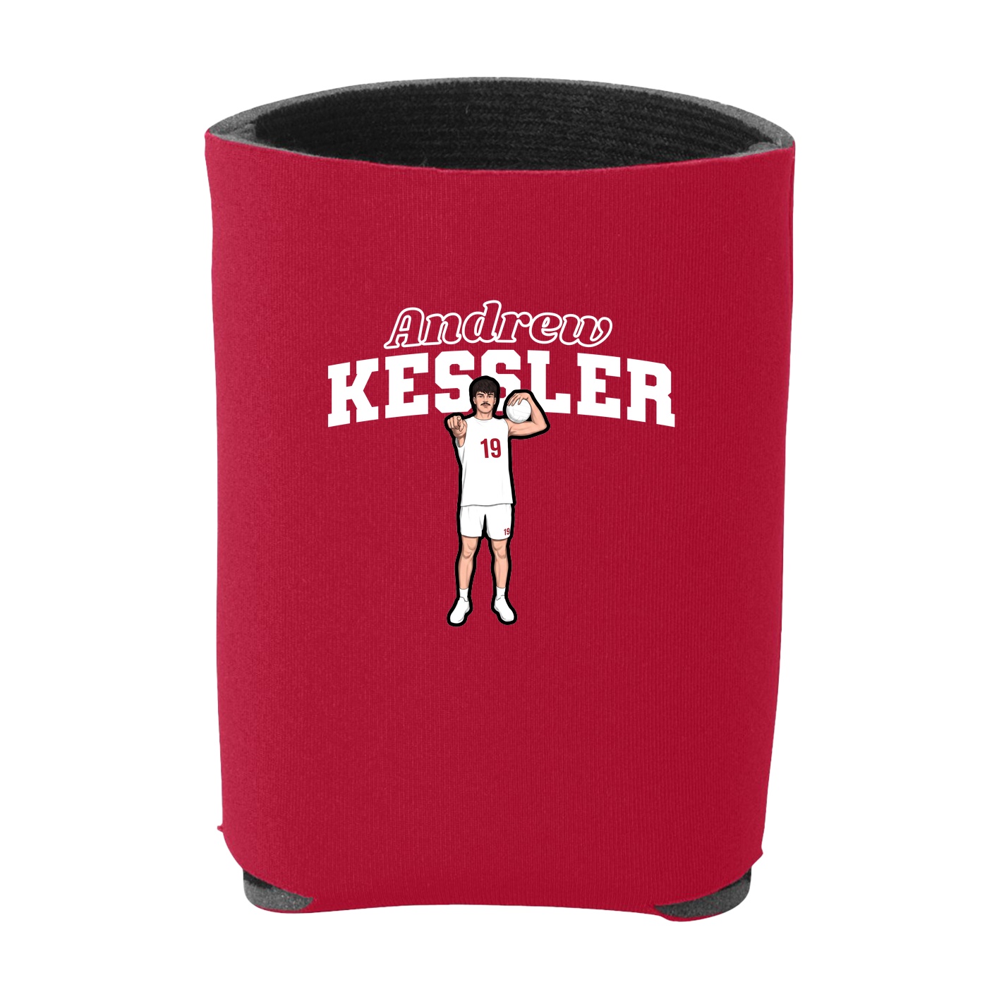 Can Holder — Name Arch in Red