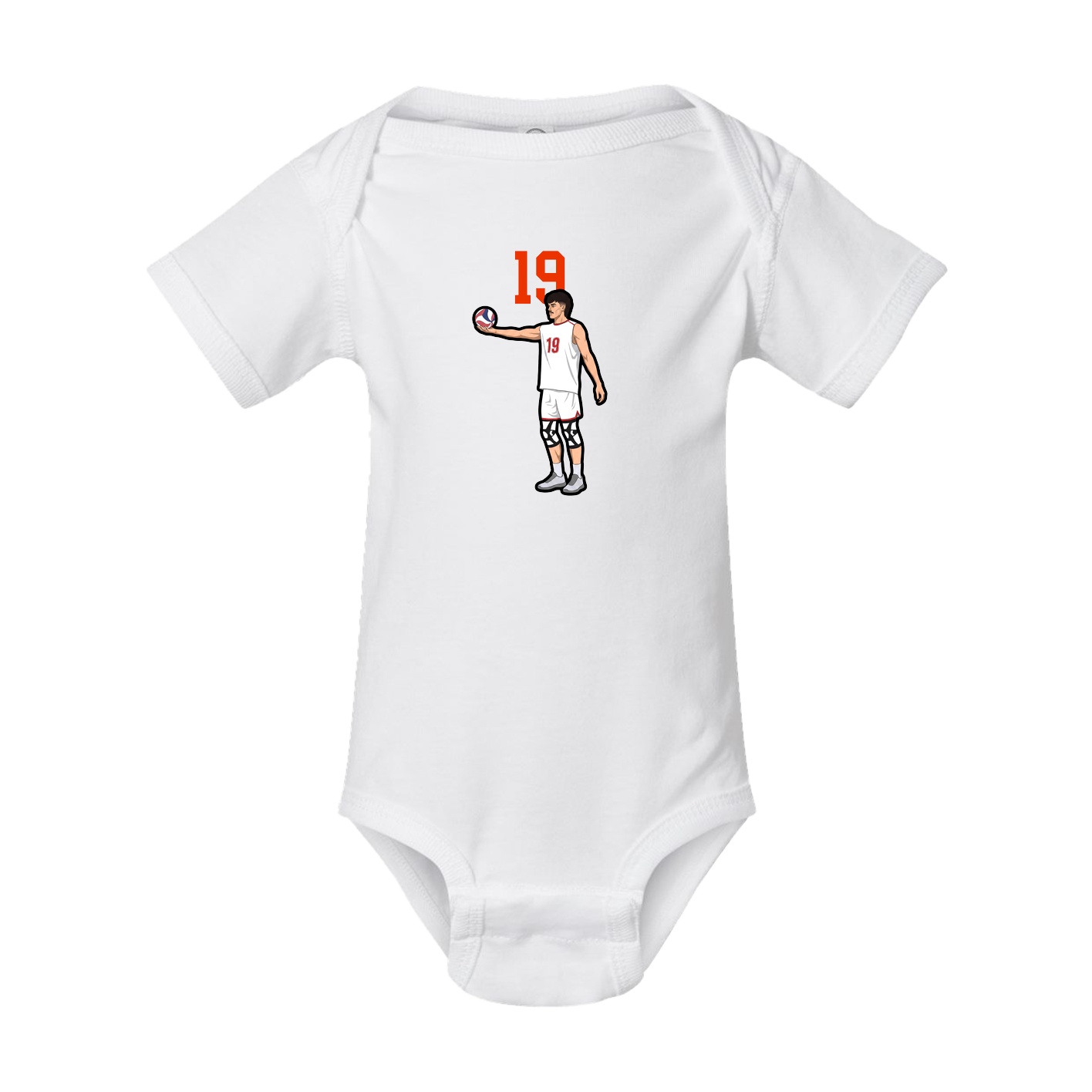 Baby Onesie — Number Top in White